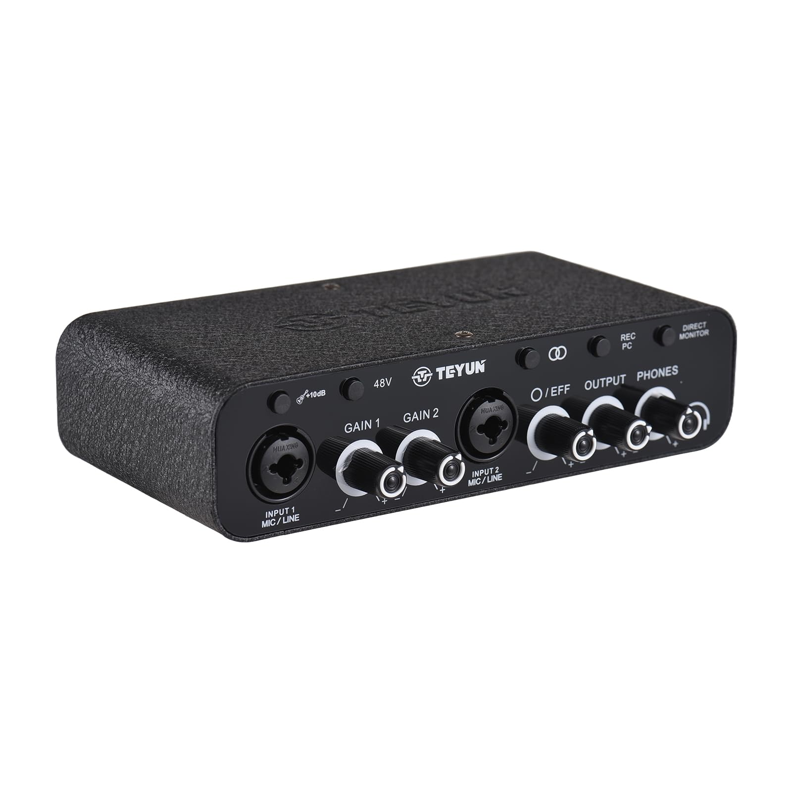 Interfaz de audio USB para grabación Tarjeta de sonido con doble XLR Alimentación de 48 V Efecto de reverberación Plug 384 KHz para transmisión de podcasts Vocalista de karaoke en línea