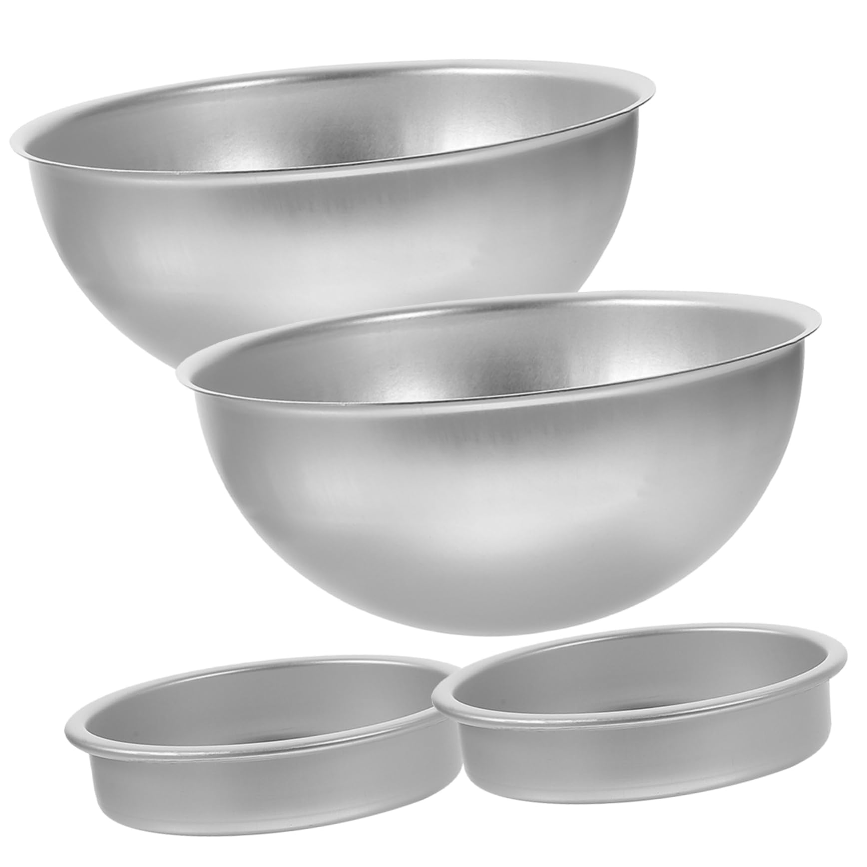 Alipis 6 Ensembles moule à gâteau sphérique corbeille à ovale boîtes de conserve moule demi sphere moule demi-sphère moule de cuisson moule à gâteau bricolage alliage d'aluminium