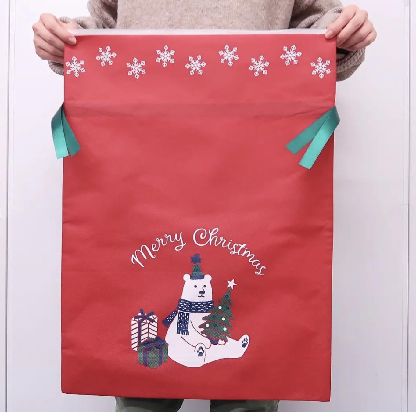 Amazon.co.jp: インディゴ クリスマス ラッピング袋 グリーティング