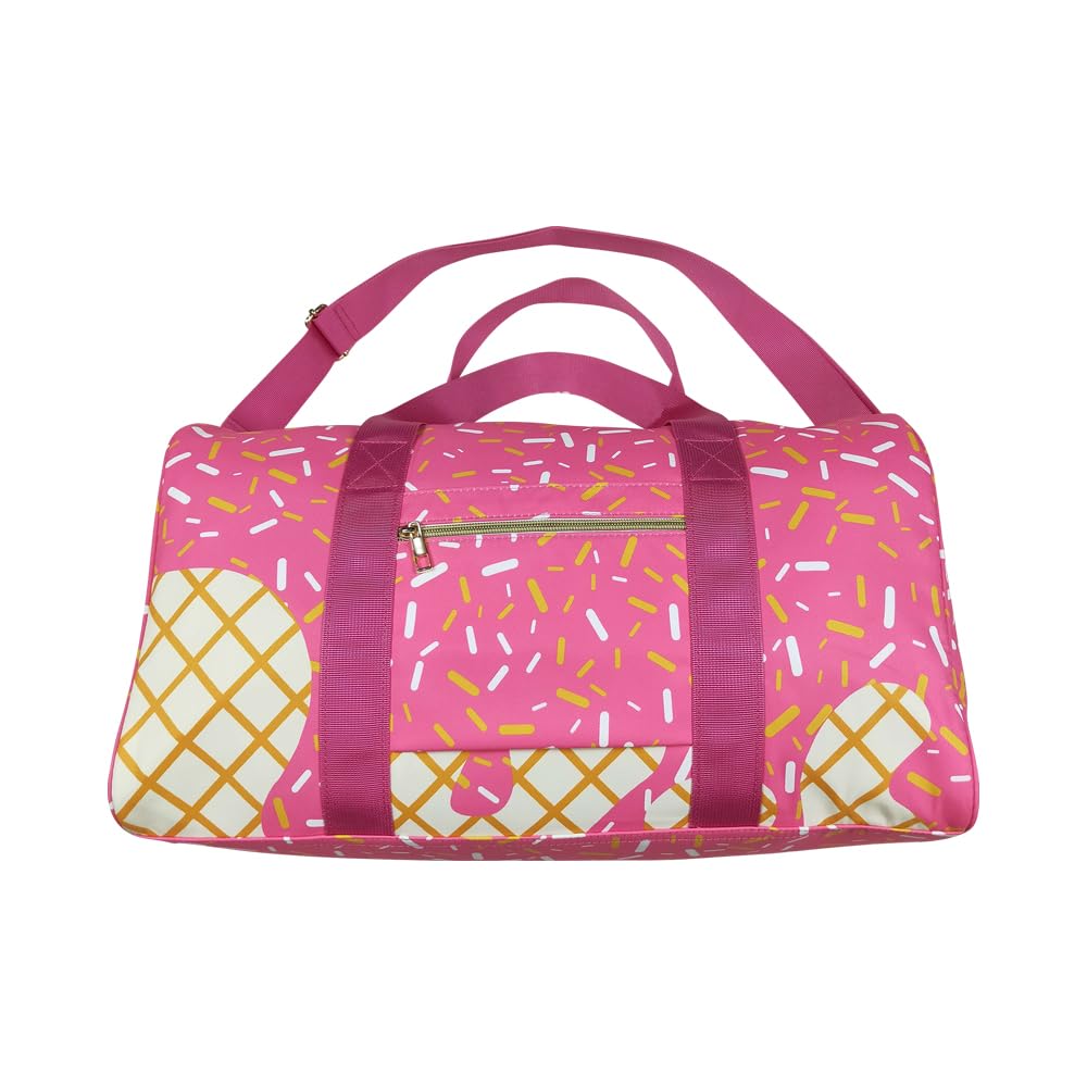 BA0298 Splatter Ice Cream Drip Gem Sports Bag， Travel Bag.