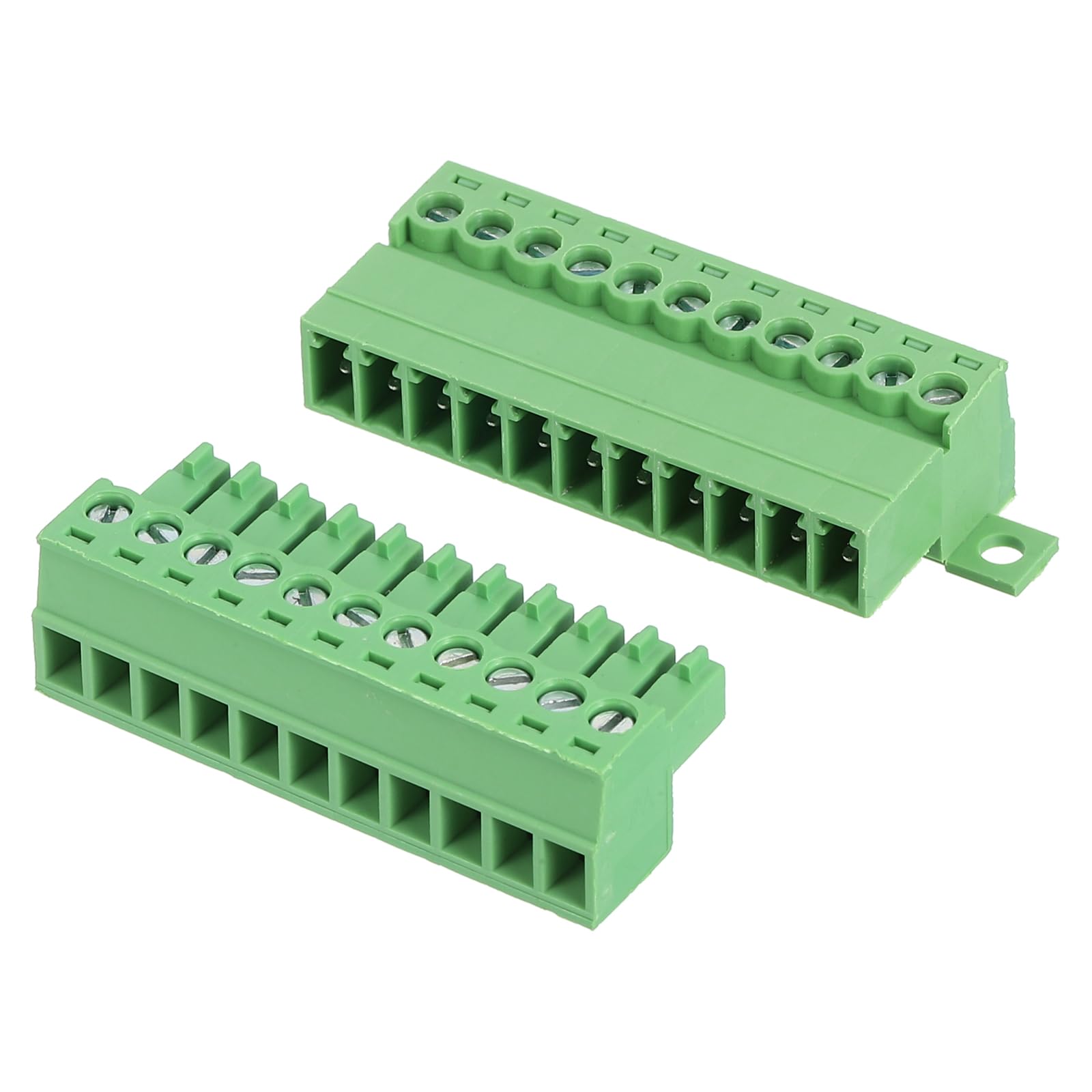 sourcing map 11P Screw Terminal Block Connector,3.5mm Male Female 300V 8A