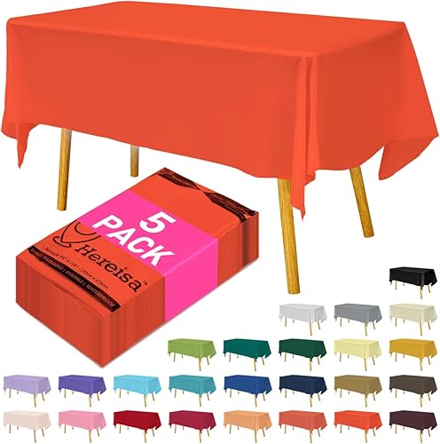 Miniatura 212 de Mantel desechable de alta calidad, paquete de 12, manteles de 54 x 108 pulgadas para fiestas, manteles decorativos para mesas rectangulares, mantel
