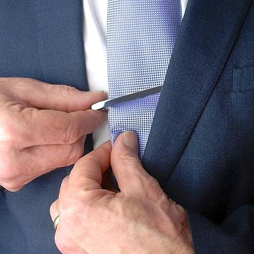 4 Pcs Tie Clips For Men, Gold Silver Black Blue Tie Bar Set For Men Gifts #TOP2