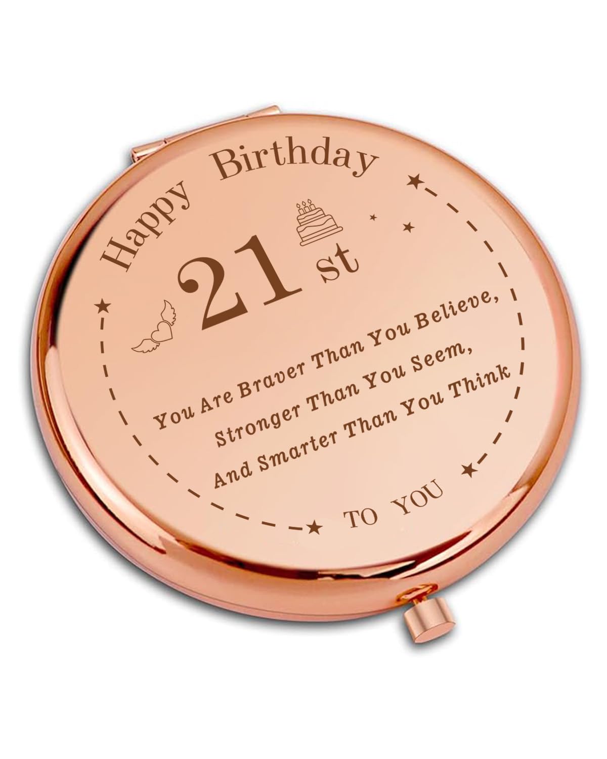 Vivajoy Women's Mirror - 21St 21St Birthday Gifts For Her - Compact Mirror, Keepsake Gifts For Daughter 21St Birthday Gifts, Aniversario Gift, Birthday Gifts For Friend Sister Bestie Inspirational Birthday Gifts