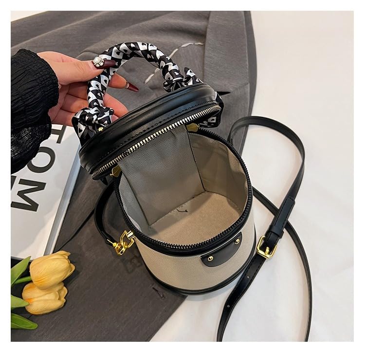 Trendy retro bucket bag for women top handle and Detachable Shoulder Strap, Perfect for Daily Use and Gatherings4