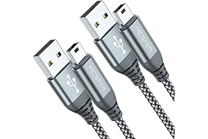 3.3FT 2 Pack Mini USB Charger Cable A to Mini B
