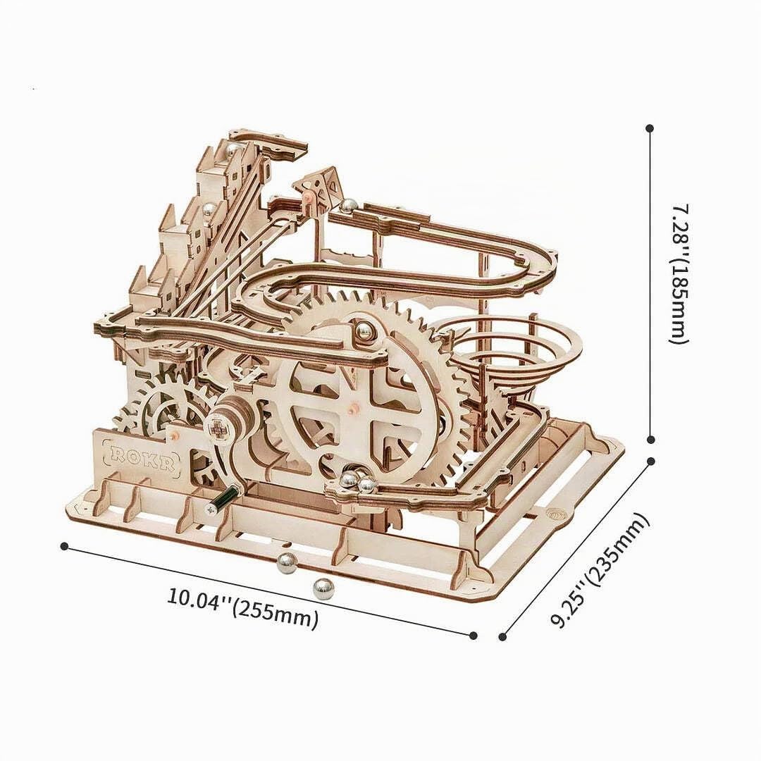 Robotime LG501 Marble Parkour Kugelbahn Bausatz aus Holz hergestellt, Maße: 25.5 x 23.5 x 18.5 cm, Teile: 254 Stück