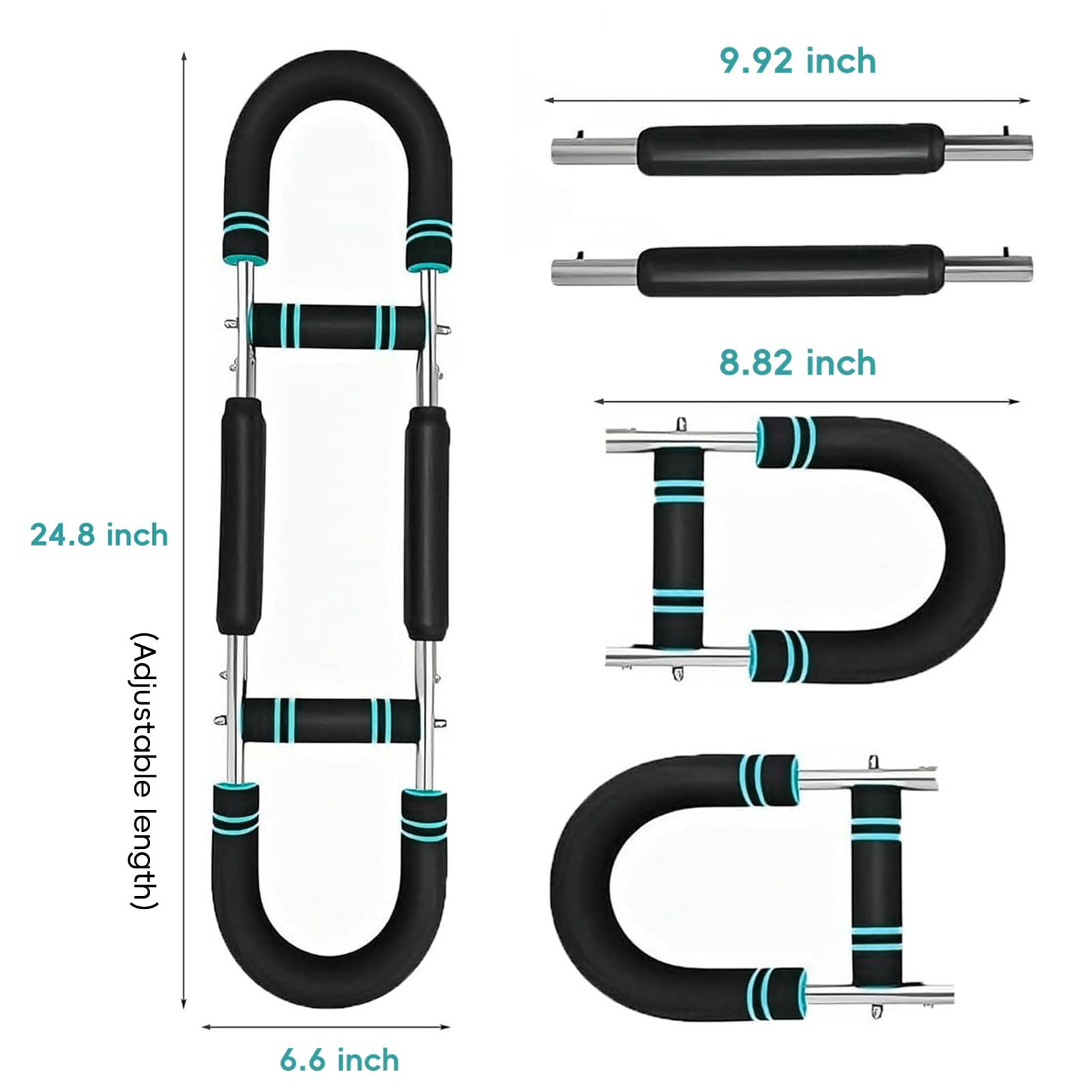 Twister Arm Trainer, regulowany ekspander klatki piersiowej, przenośny Power Twister Bar wzmacniacz siły mięśni, sprzęt fitness do domu dla mężczyzn, początkujących i profesjonalnych sportowców