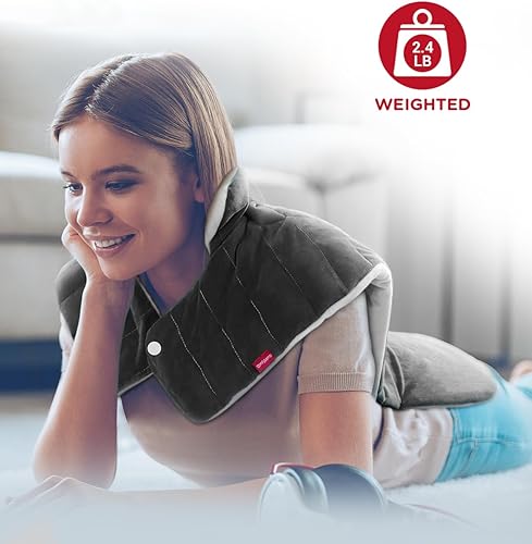 Miniatura 7 de Comfytemp Almohadilla térmica para aliviar el dolor de espalda, 22 x 33 pulgadas, almohadilla térmica eléctrica pesada XXL para hombros de cuello,