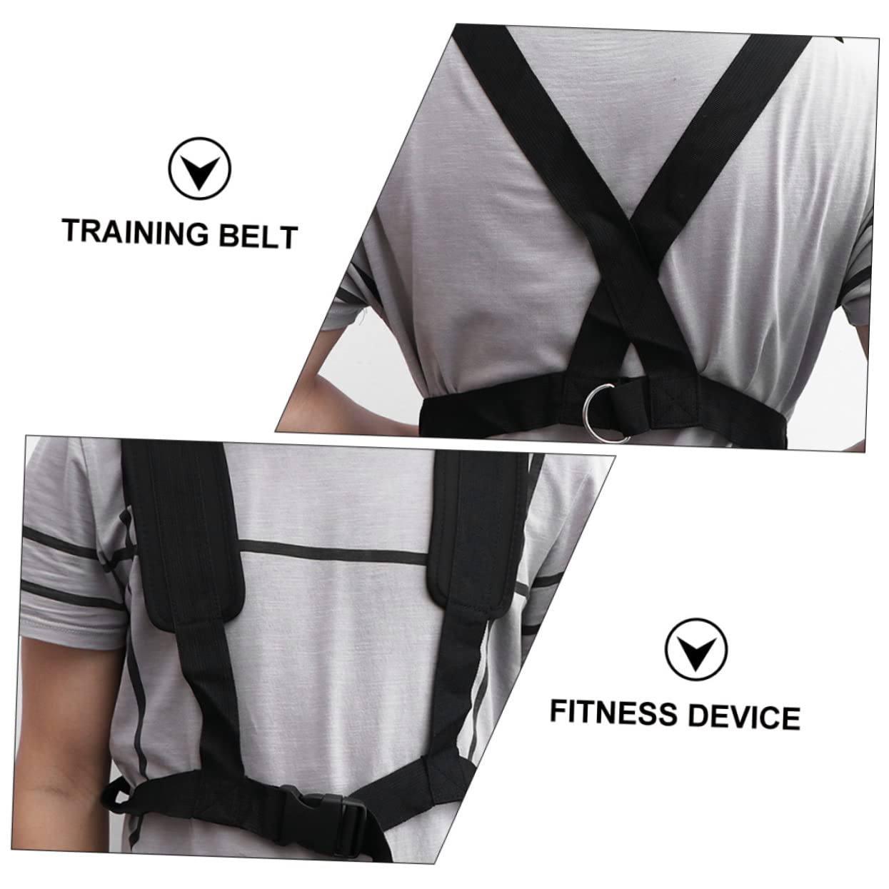 Cinturón de Entrenamiento Soporte de Peso, 2 Piezas Negro