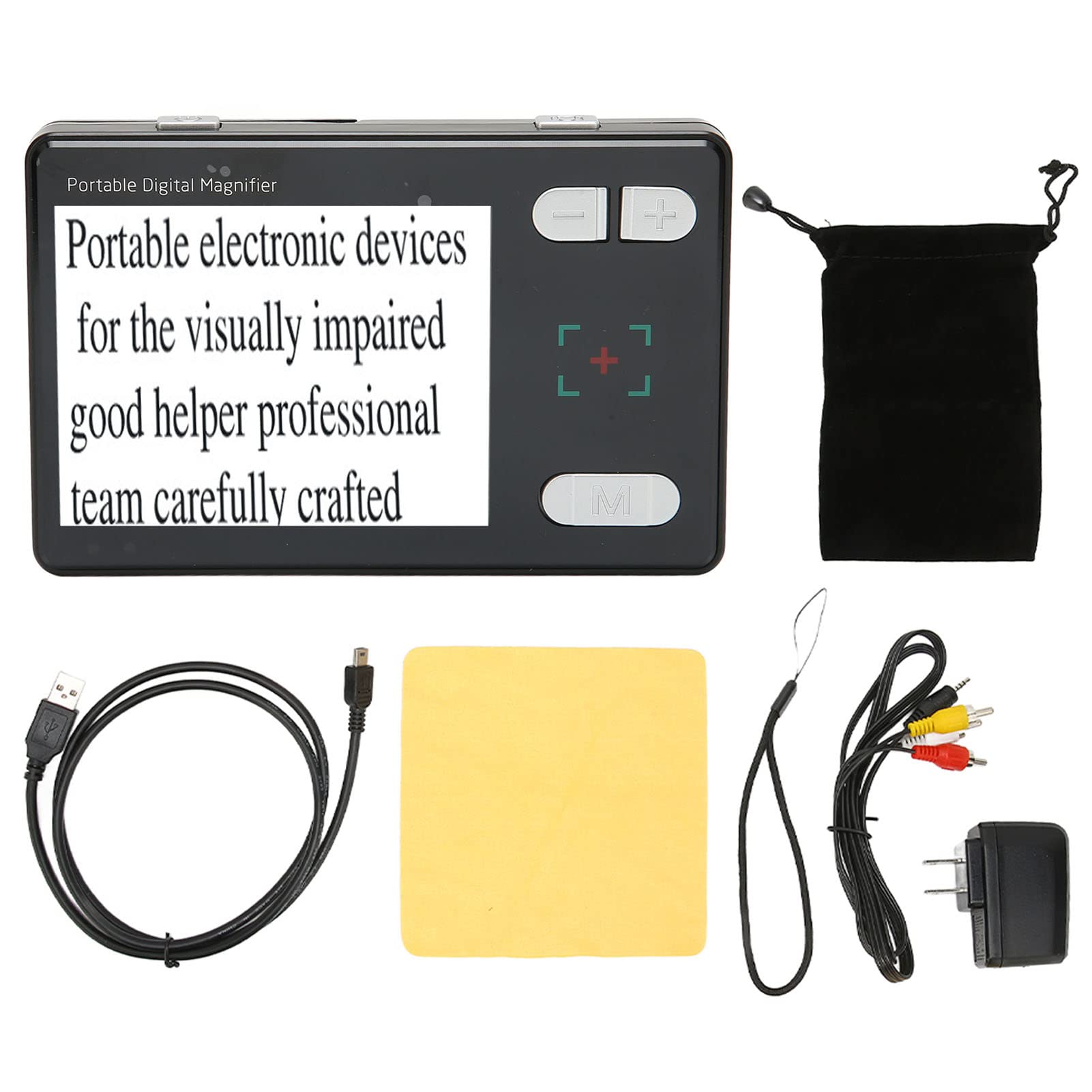 Handlupe, 3,5-Zoll-HD-Digital-Lesehilfe-Lupe mit Griff, 1 MP, 2- bis 32-facher Zoom, 26 Farbmodi, für Sehbehinderte und Sehbehinderte