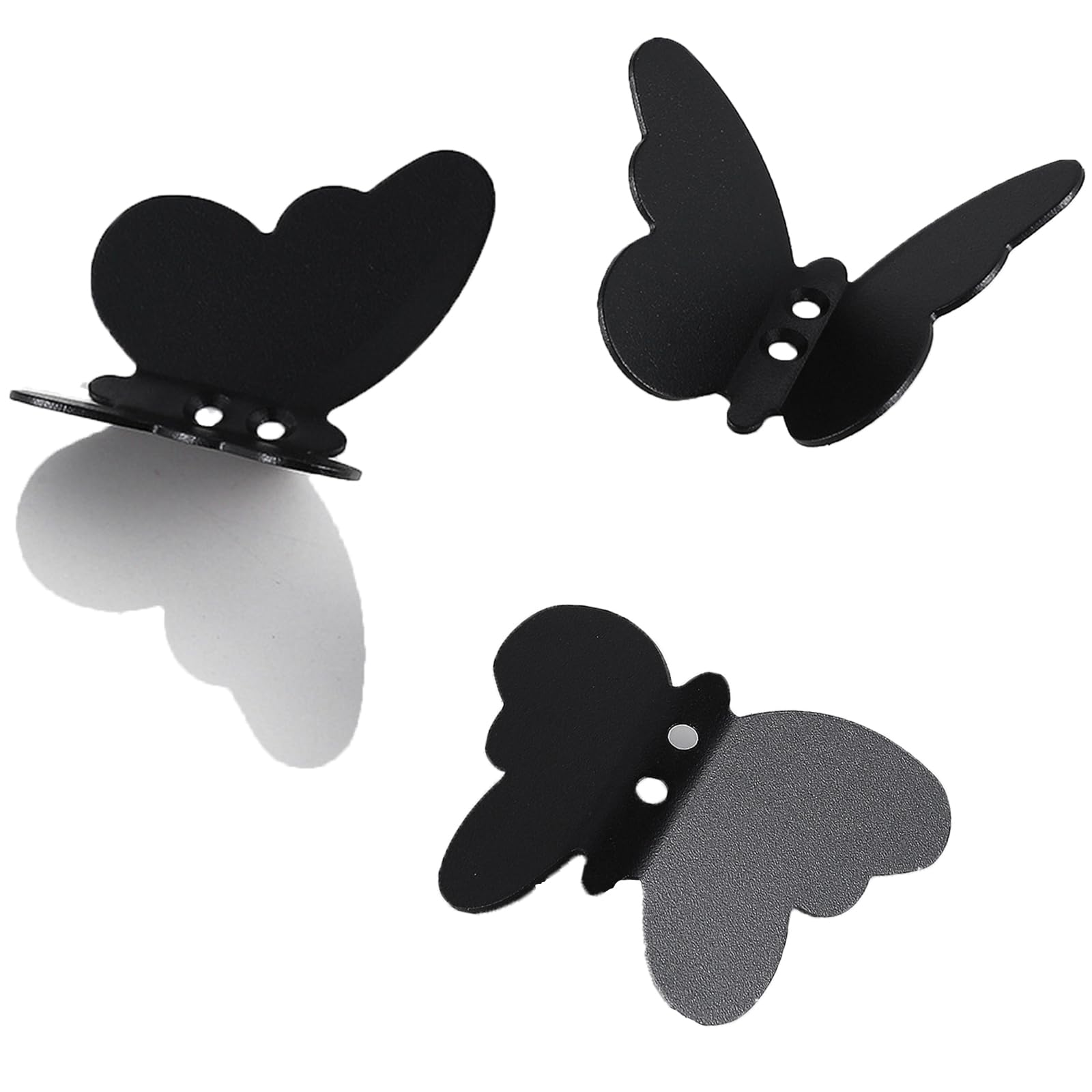 10 Crochets Muraux Papillon Noir - Porte-Manteaux Design Pour Salle De Bain, Chambre, Couloir