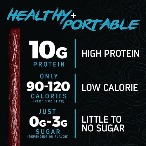 Miniatura 5 de Apex Protein Snacks, Palitos de carne altos en proteínas, bajos en proteínas, bajos en calorías, sin gluten, snack keto (12 palitos de carne,