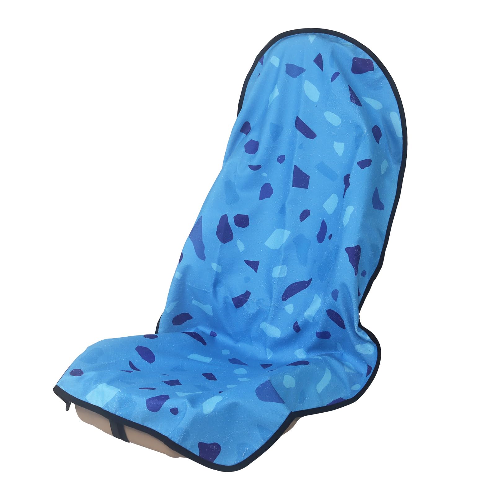 nbnhxnff Car Seat Cover (Blue Geometric Flake, 1pcs Front Seat)