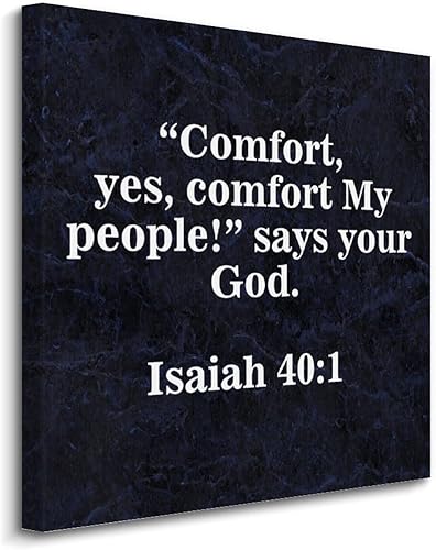 Miniatura 1 de COCOKEN Lienzo impreso "Comfort, yes, comfort My People!" Says Your God - Lienzo decorativo para pared, listo para colgar, con refranes positivos,