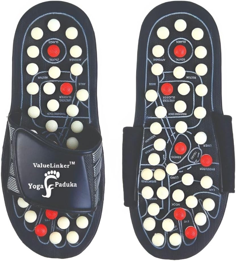 ValueLinker™ Acupressure Foot Massager Slippers | Perfect Foot Massager | Reflexology Massage for Blood Circulation | Overall Body Pain & Stress Relief | For Men & Women | Size - 6