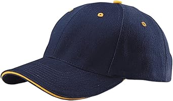 G Mens Low Profile Brushed Cotton Twill Adjustable Cap with Sandwich Bill