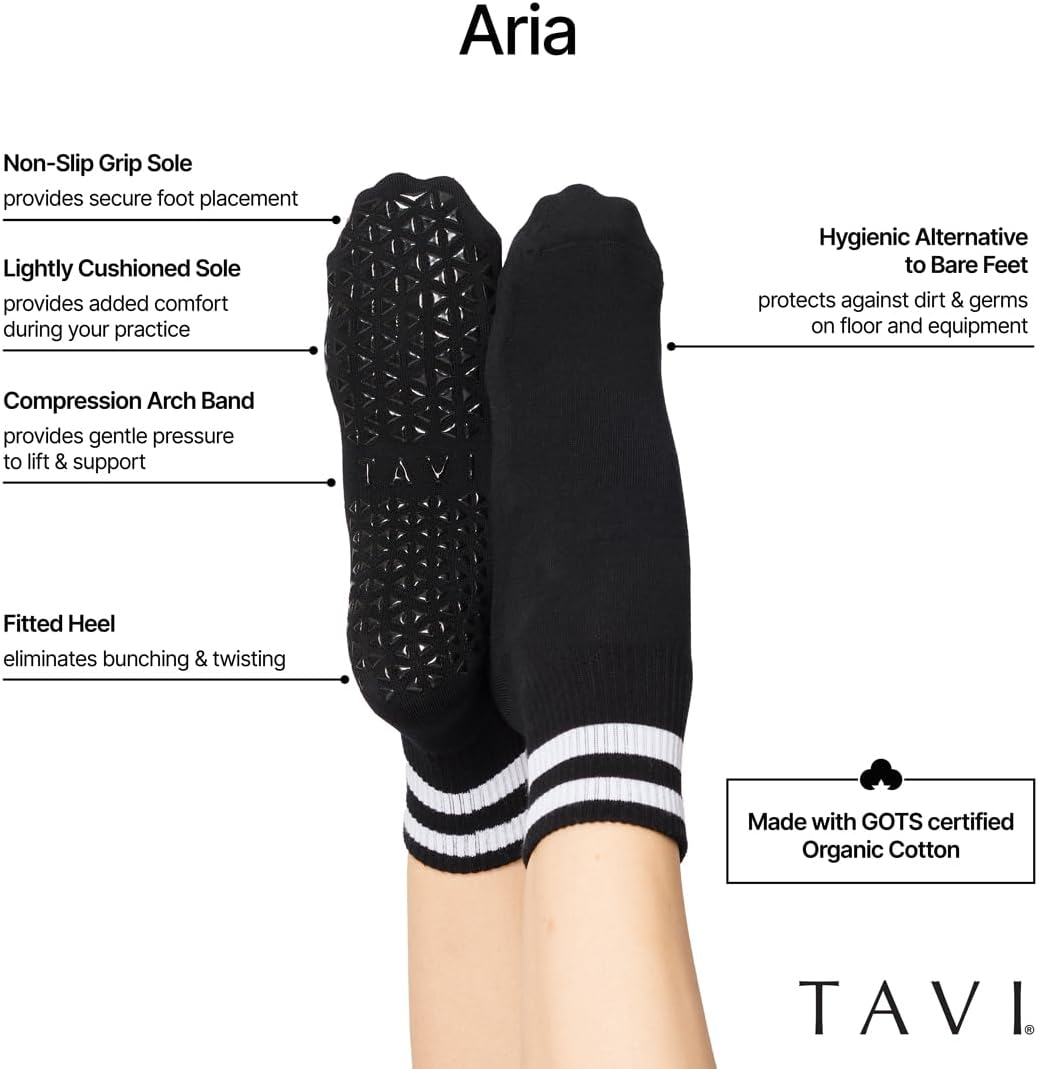 TAVI NOIR Aria Grip Socks – Pilates Socks with Grips for Women, Non Slip, Yoga & Barre - Image 2