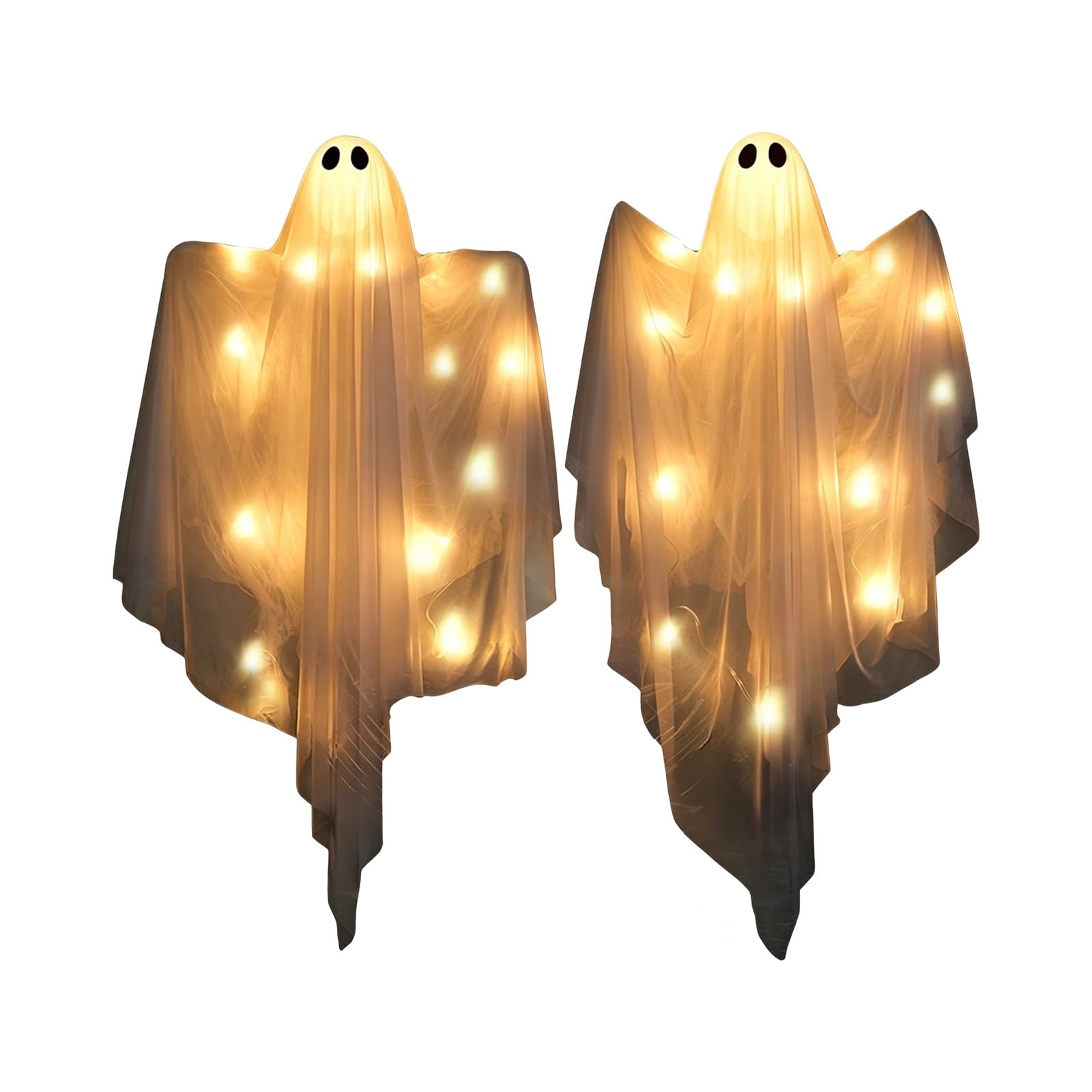 Qusinfc Mysterious Scary Glowing Specter Party Decoration for Halloween Outdoor Lighting Display and Themed Event Outdoor Halloween Hanging Deck