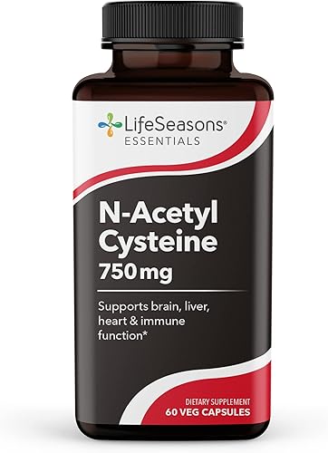 Life Seasons Essentials N-acetil cisteína (NAC)  Apoya el cerebro, el hígado, el corazón y la función inmune  Suplemento de desintoxicación  Aumenta