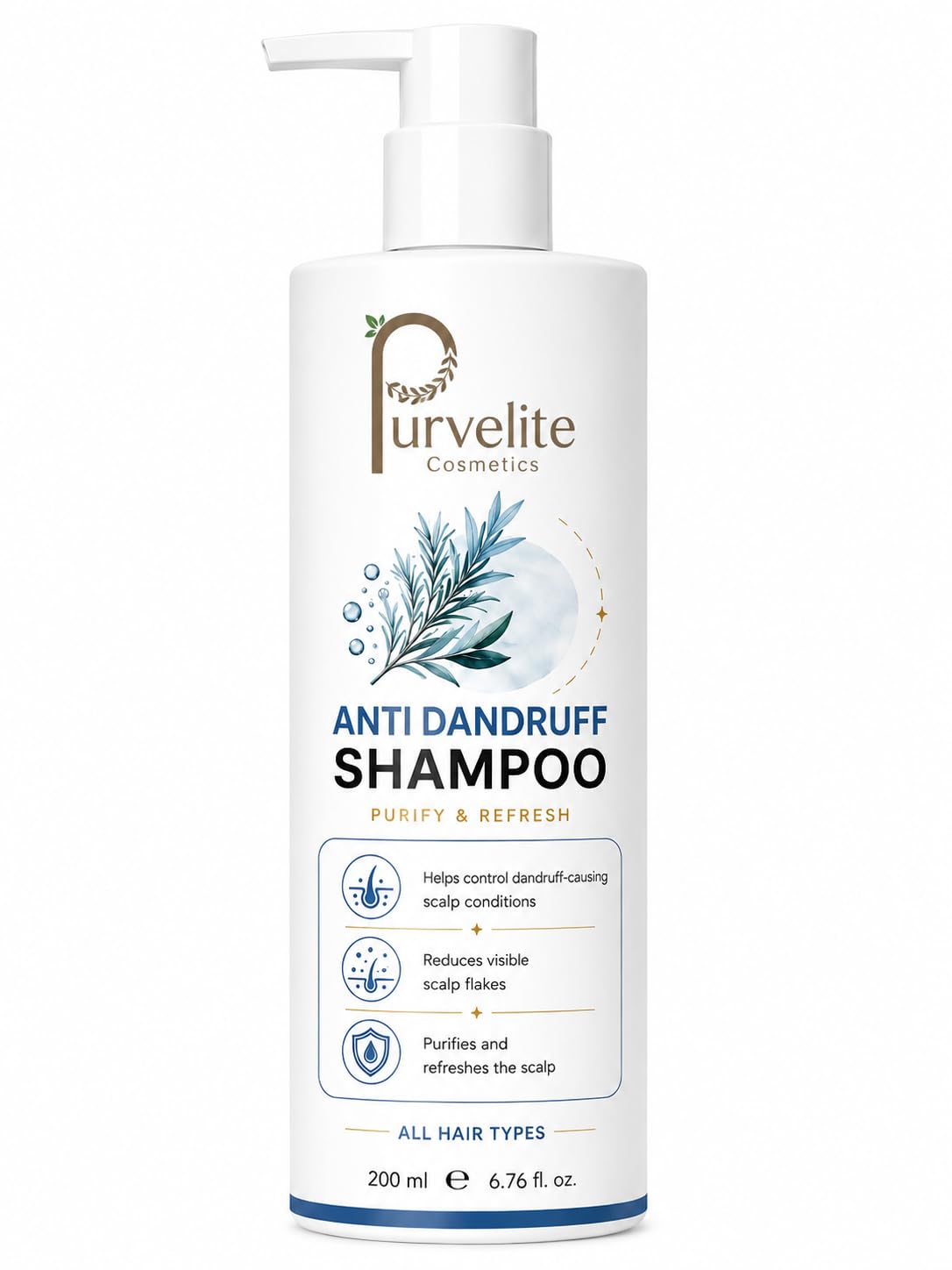 Anti Dandruff Shampoo 200 ml for All Hair Types Scalp Cleanser Helps Reduce Visible Flakes Purifies & Refreshes Scalp for Clean Fresh-Looking Hair and Scalp-picture-40