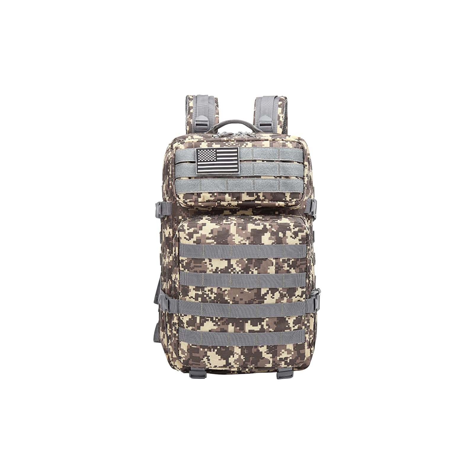 PORRASSO Tactical Outdoor Backpack 45L Large Military Backpack Molle Waterproof Rucksack 3 Day Bug Out Bag for Hiking Camping Travel ACU Color