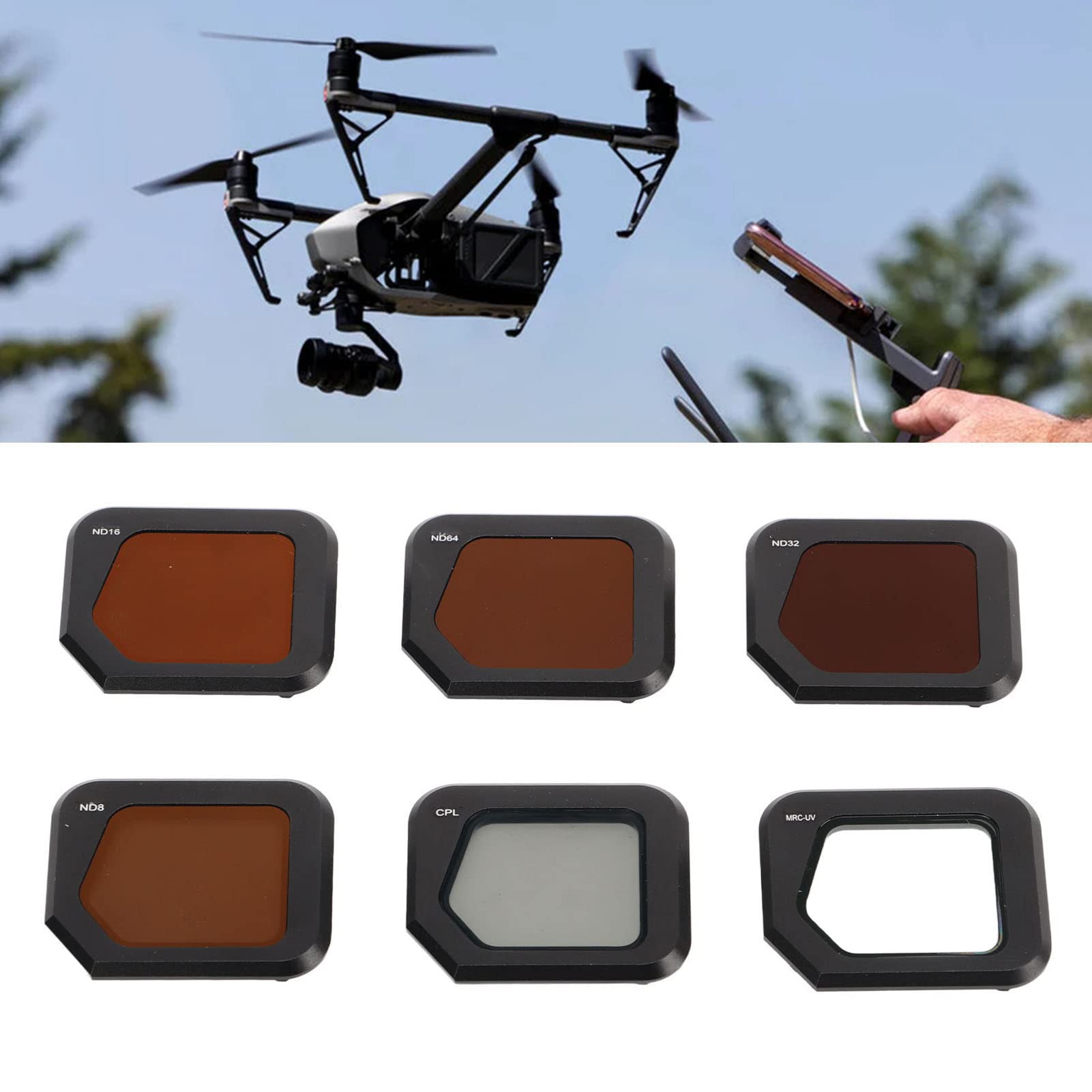Set di 6 filtri UV ND CPL per DJI Mavic 3 Classic, filtro ND8/16/32/64 in vetro ottico a densità neutra, kit di filtri polarizzati per droni per registrazione video