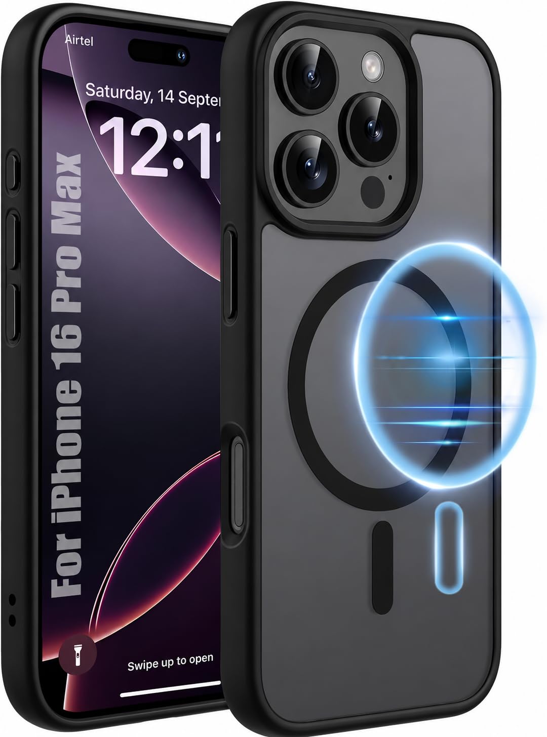Enflamo Polycarbonate Matte Back Cover Case Compatible with Mag-Safe Designed for iPhone 14 Plus/iPhone 15 Plus | Ultra Hybrid Camera Bump Protection (Black) — Amazon image 14