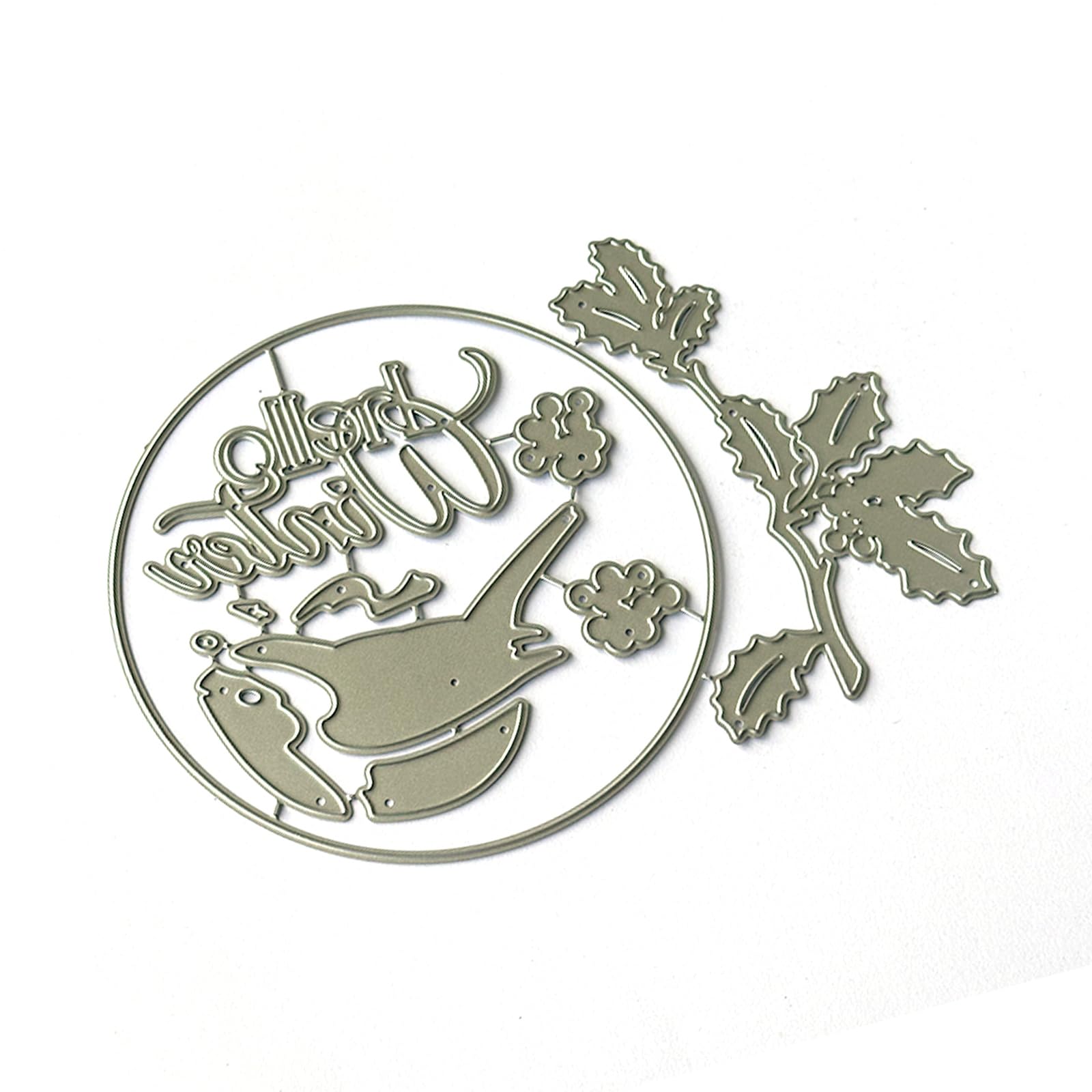 Kalttoy Leaves Wreath Carbon Steel Die Cut Stencils for Scrapbooking Card Making Craft Die
