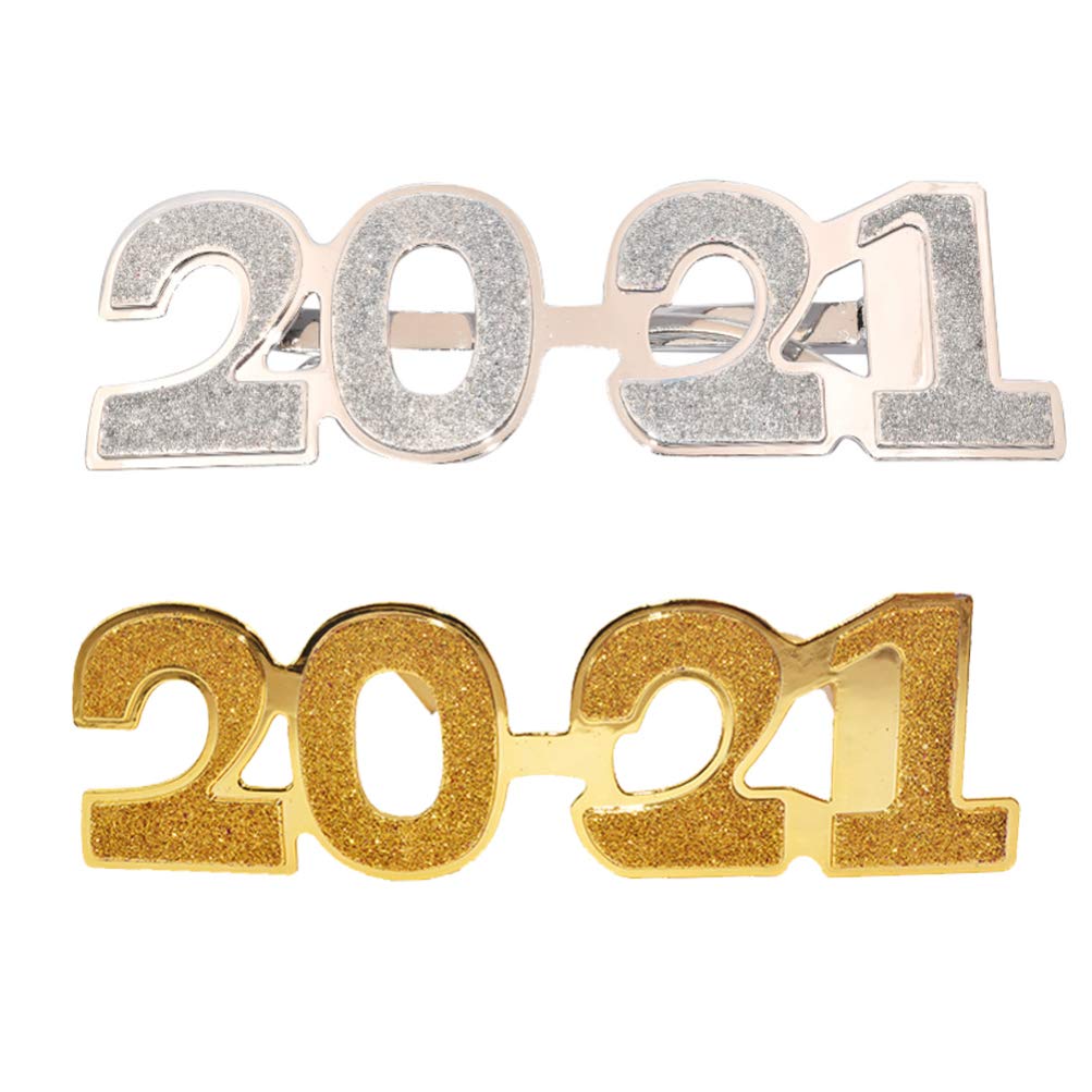 Amazon Co Jp Valiclud 21メガネ大晦日メガネ新年パーティー眼鏡グリッター21サングラス卒業誕生日ハロウィーンお祝いパーティー好意2ピース ホーム キッチン