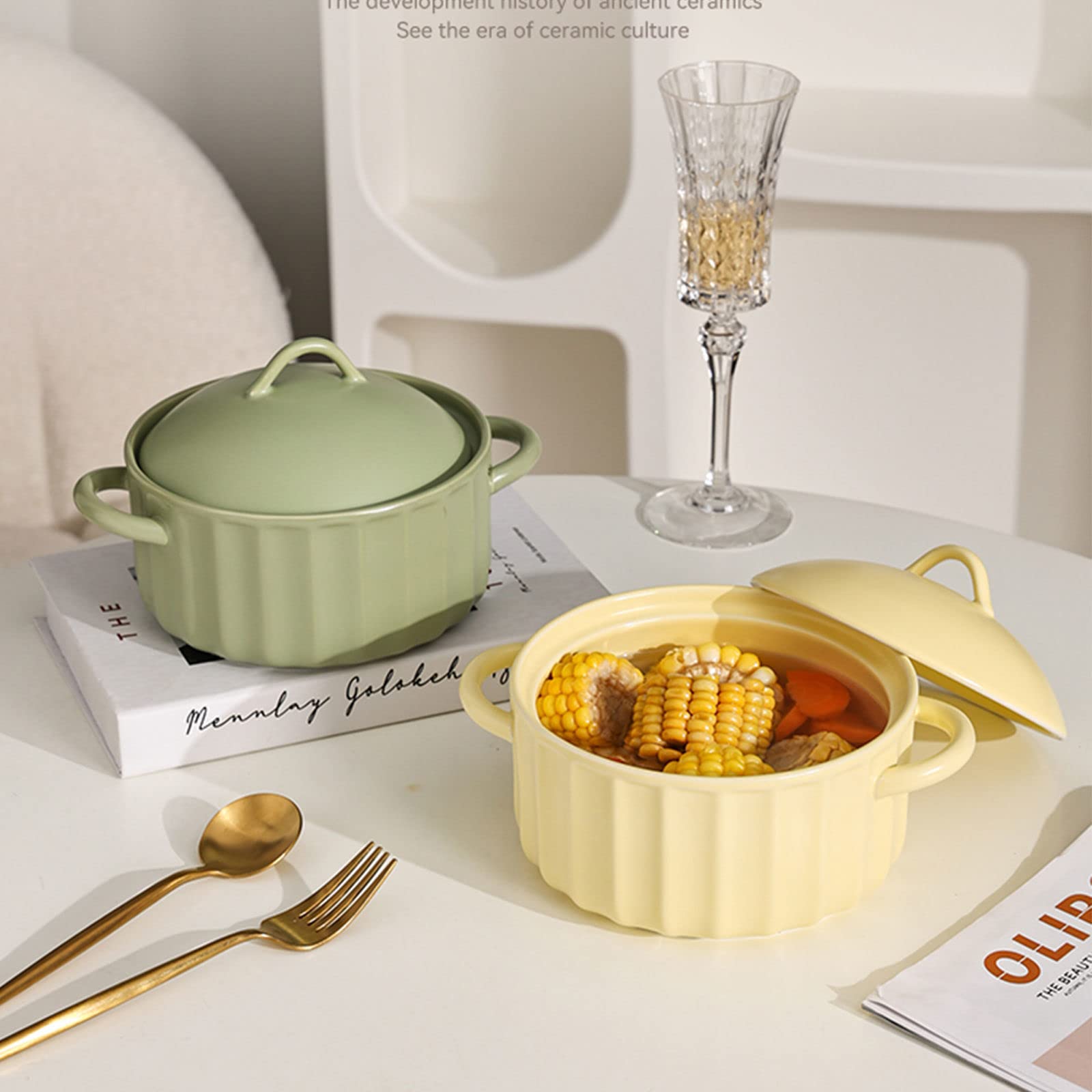 Bol à ramen,saladier,/Bol en céramique avec couvercle, tasse à soupe avec couvercle, bols à nouilles ramen lavables au micro-ondes, for dortoir, maison, bureau-jaune-650 ml/23 oz ( Color : 950ml/33.5o