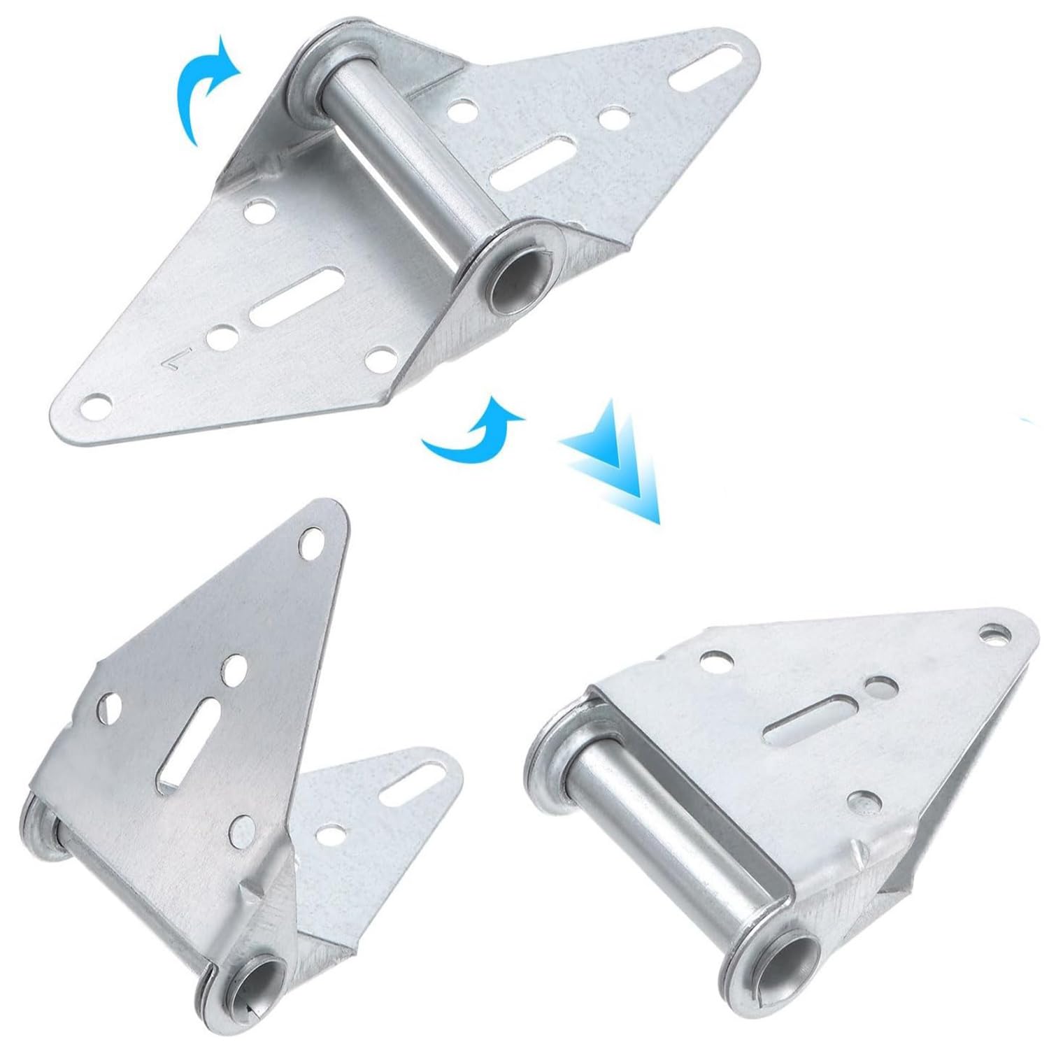 Linwnil Juego de bisagras de rodillos para puerta de garaje, soporte de tornillo, cuerda de alambre, piezas de repuesto de nailon azul, ruedas silenciosas de alta carga 6200RS para puertas de 40.6 x