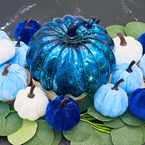 Diahom Pumpkin Decor Mercury Glass Pumpkins Decoration Table Centerpieces for Fall Home Decorative - Image 5