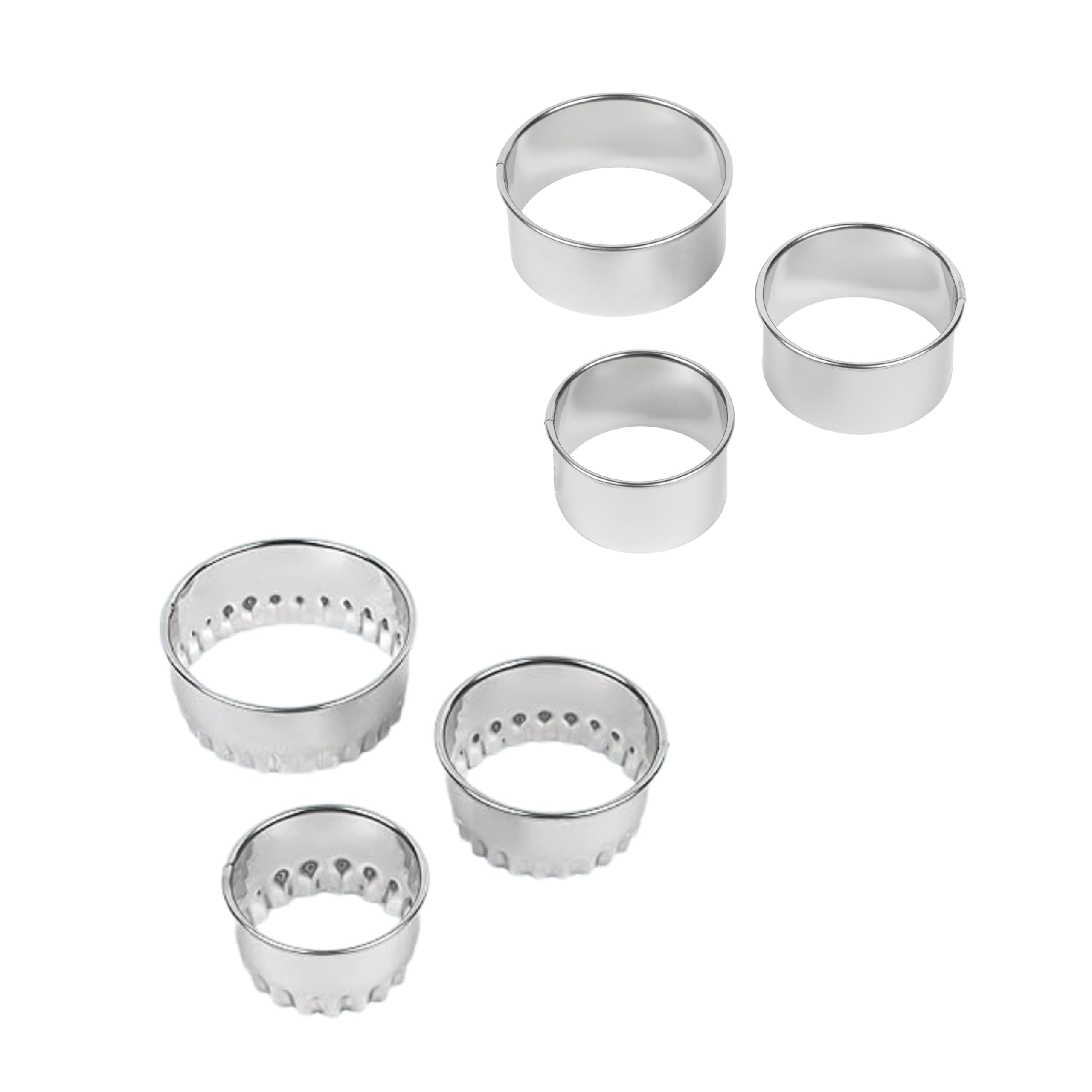 Tala Set of 6 Stainless Steel Pastry Cutters, 3 Crinkled & 3 Plain, Cookie & Pastry Cutting Tools for Baking, Dough & Fondant, Durable Kitchen Baking Set — image 1