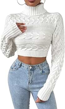 トップス Flight Mode Cropped Pullover FKEEP Cropped Sweatshirts for Women Long Sleeves Crewneck
