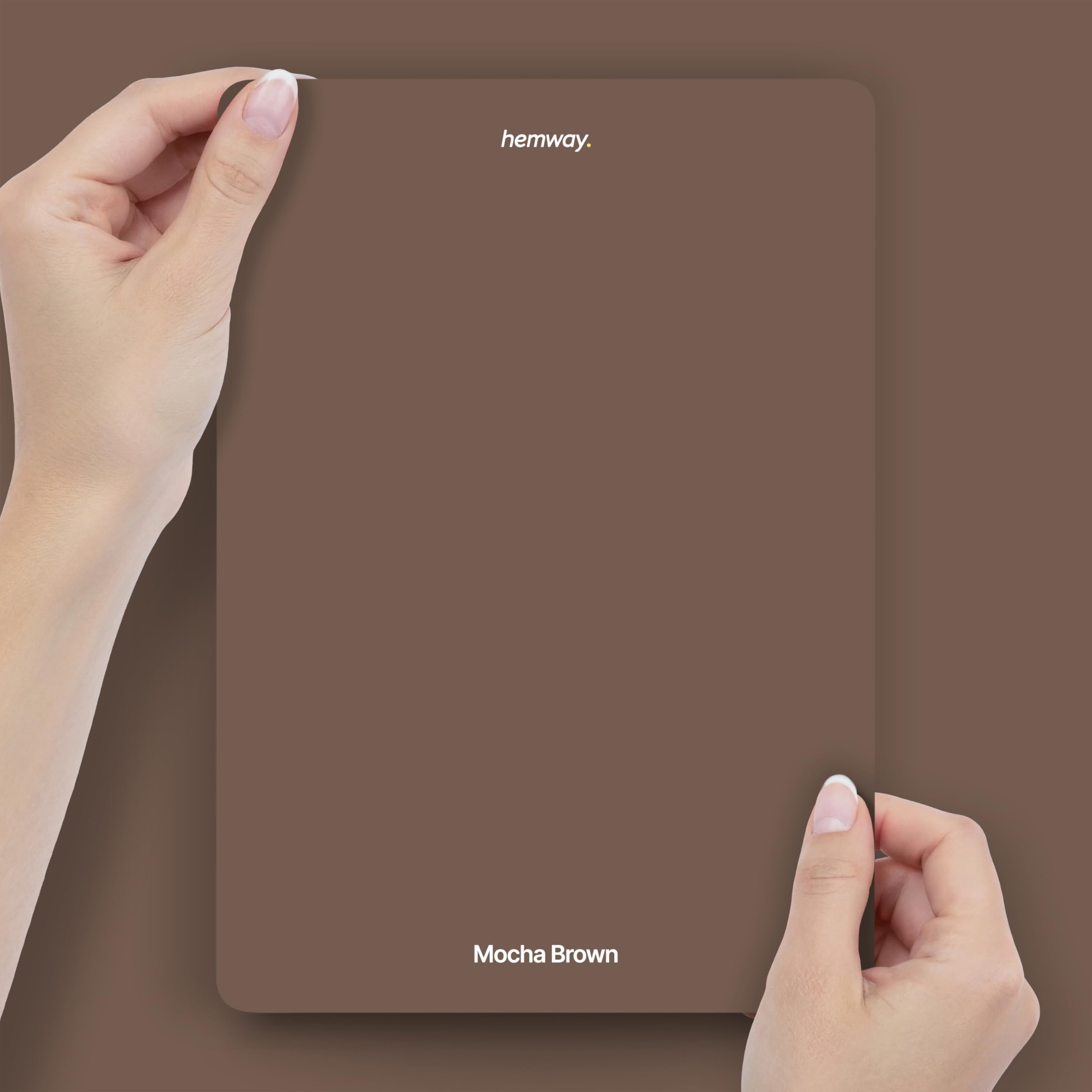 Hemway Mocha Brown Peel & Stick Sample Chalk Paint | A5 Accurate Colour Swatch, Mess-Free Alternative to Paint Tester Pots, Easy To Use, Eco-friendly, for Interior Furniture & Walls