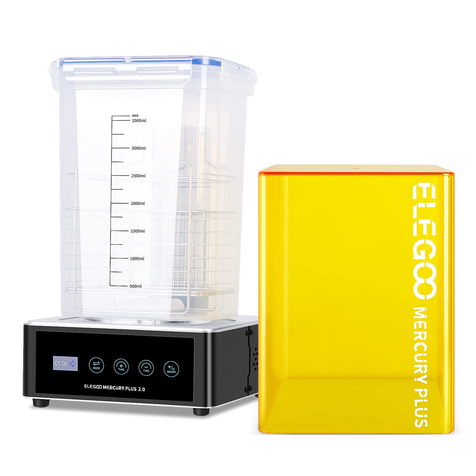 ELEGOO Mercury Plus V2.0 2 w 1 pralka do prania i utwardzania, 2022 zaktualizowana maszyna do prania i utwardzania, do modeli Mars Photon S Photon Mono LCD DLP SLA z nadrukiem 3D
