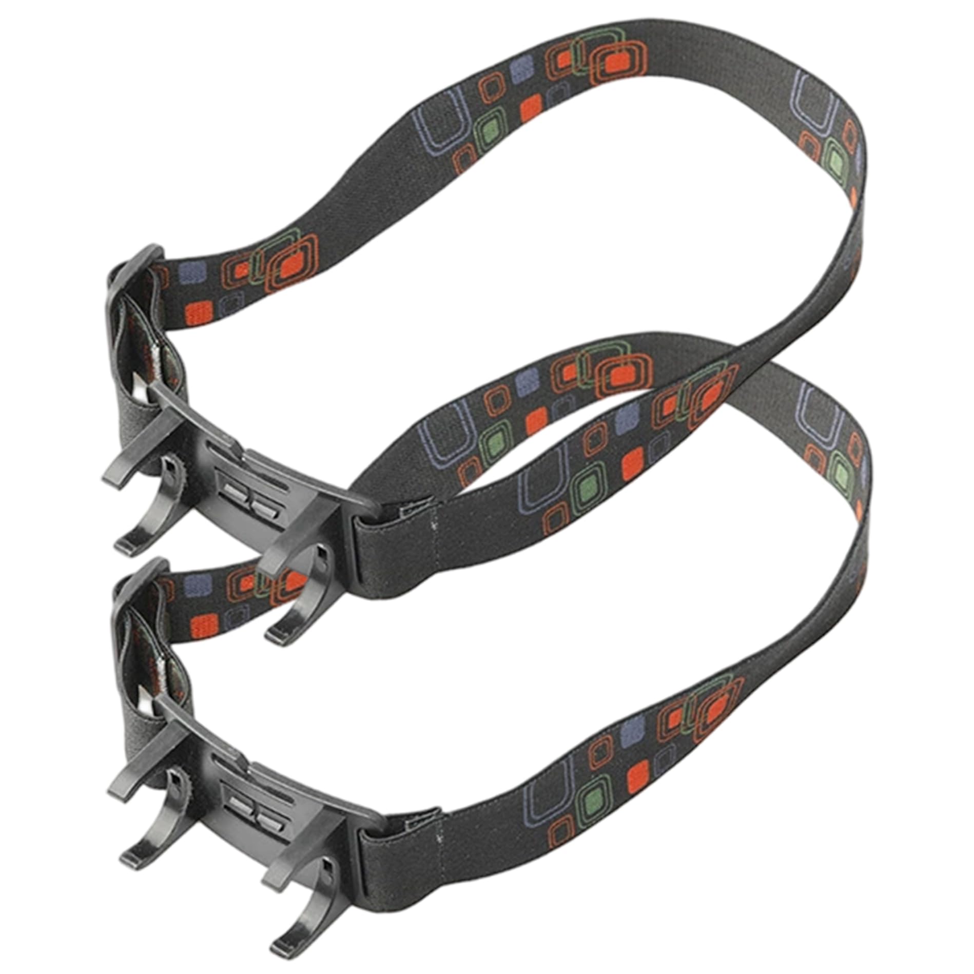 Paquete de 2 Correas Ajustables para Linterna Frontal, Diadema con Soporte para Linterna, Compatible con linternas Frontales LED de 24 mm. Banda de Repuesto.