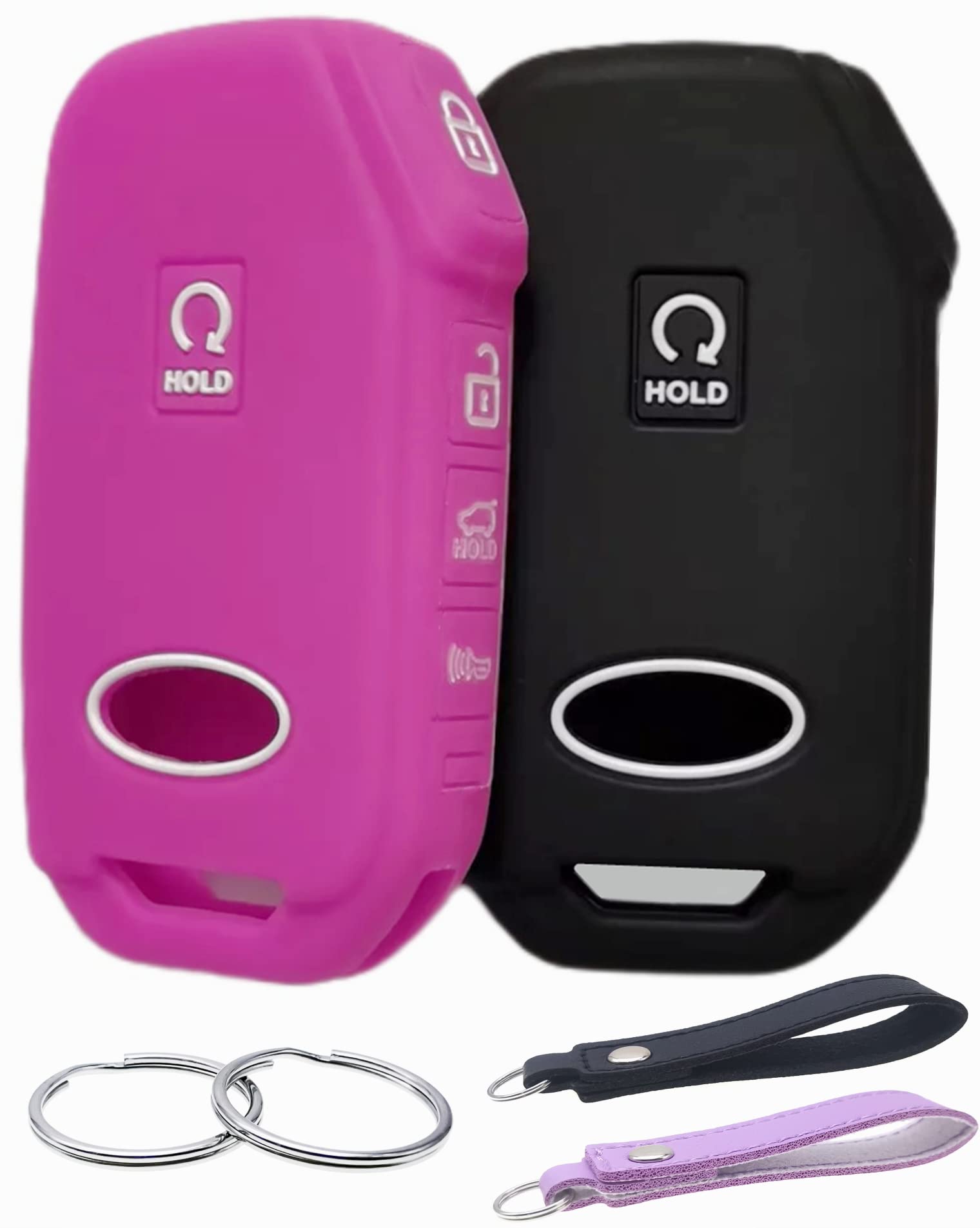 REPROTECTING Silicone Rubber Key Fob Cover Compatible with 2022-2024 Kia Cadenza Forte Forte5 K5 NIRO Rio Seltos Sorento Soul Sportage Stinger