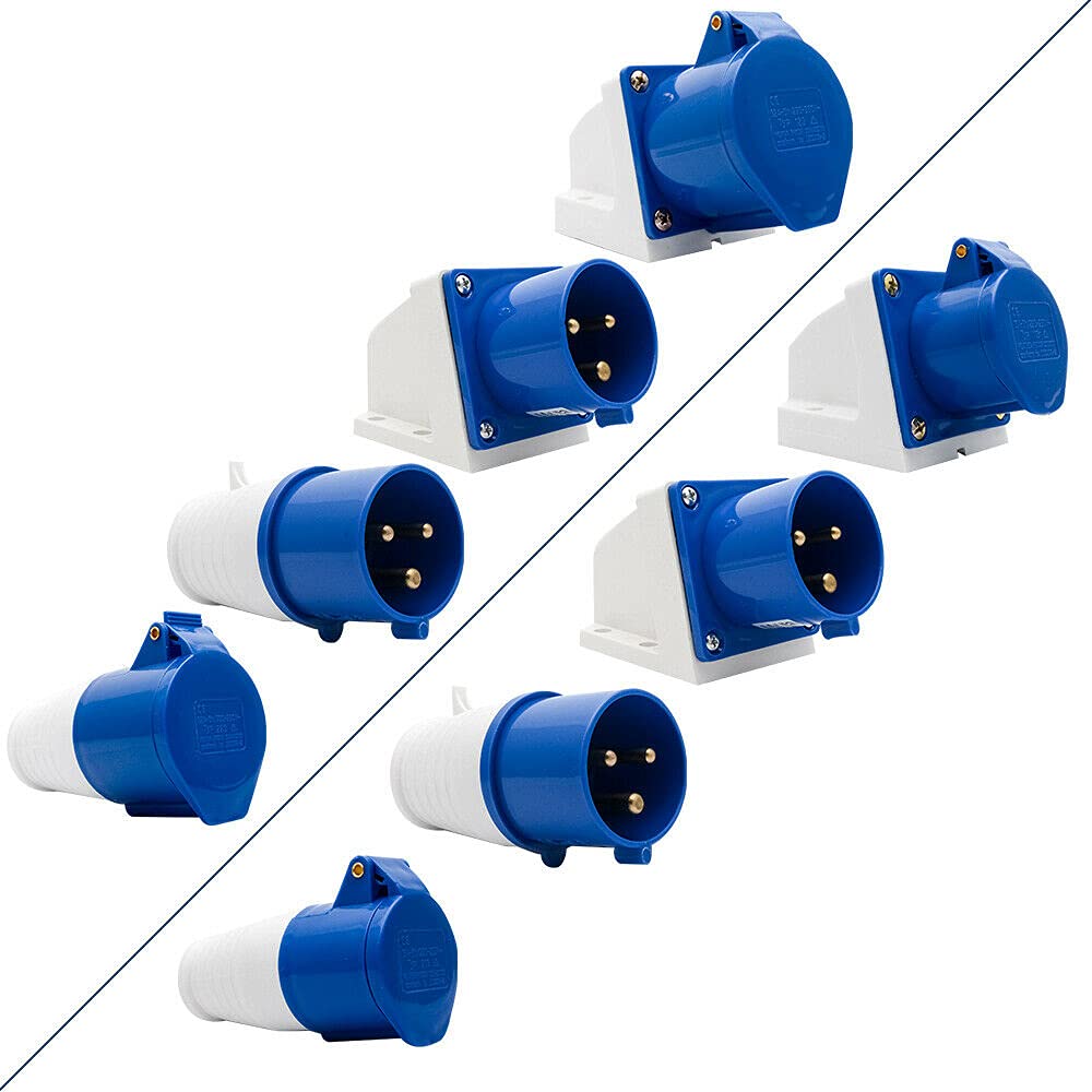 IP44 Enchufe Industrial Conexión Enchufe CEE 240V 16 Amperios #113 3 Clavos Enchufe para Caravana Rv de Camping Industrial 1 pieza