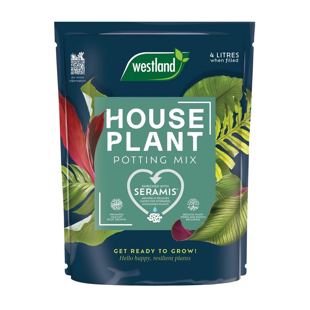 Westland Houseplant Potting Mix – Premium Blend for Indoor Plants, Well-Draining, Peat-Free, Promotes Healthy Root Growth, Ideal for All Houseplants, Nourishes and Supports Growth (4L)