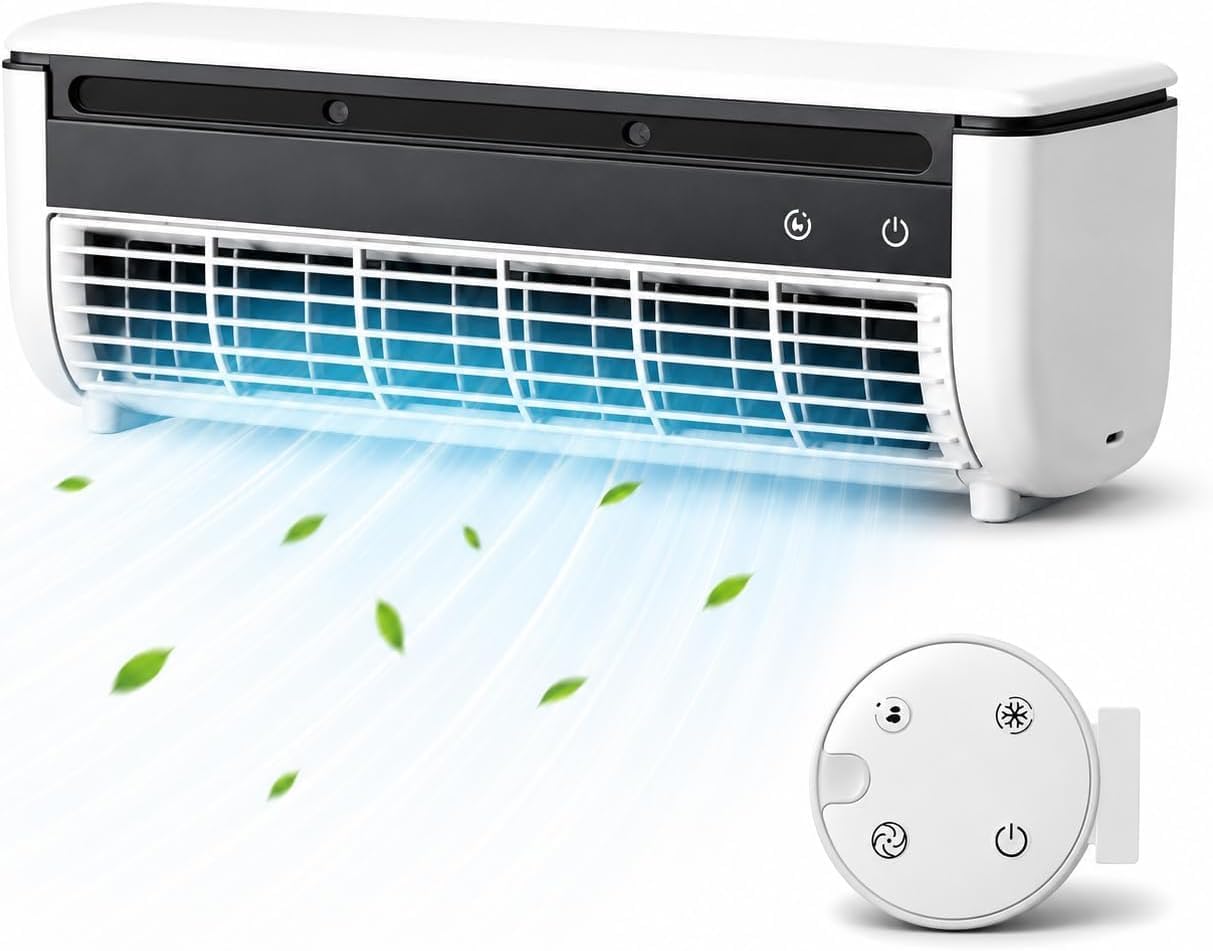 Aire acondicionado de pared sin unidad exterior, aire acondicionado portátil | Refrigeración instantánea en 30 segundos (B)