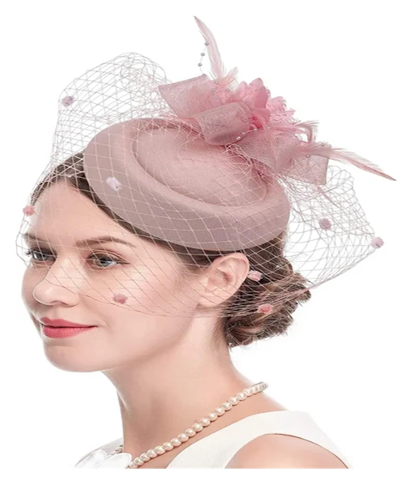 UALXPAO Wedding Hats Fascinator Hats for Women Hat Hair Clip Wedding Tea Party for Tea Party,Weddings(Color1)