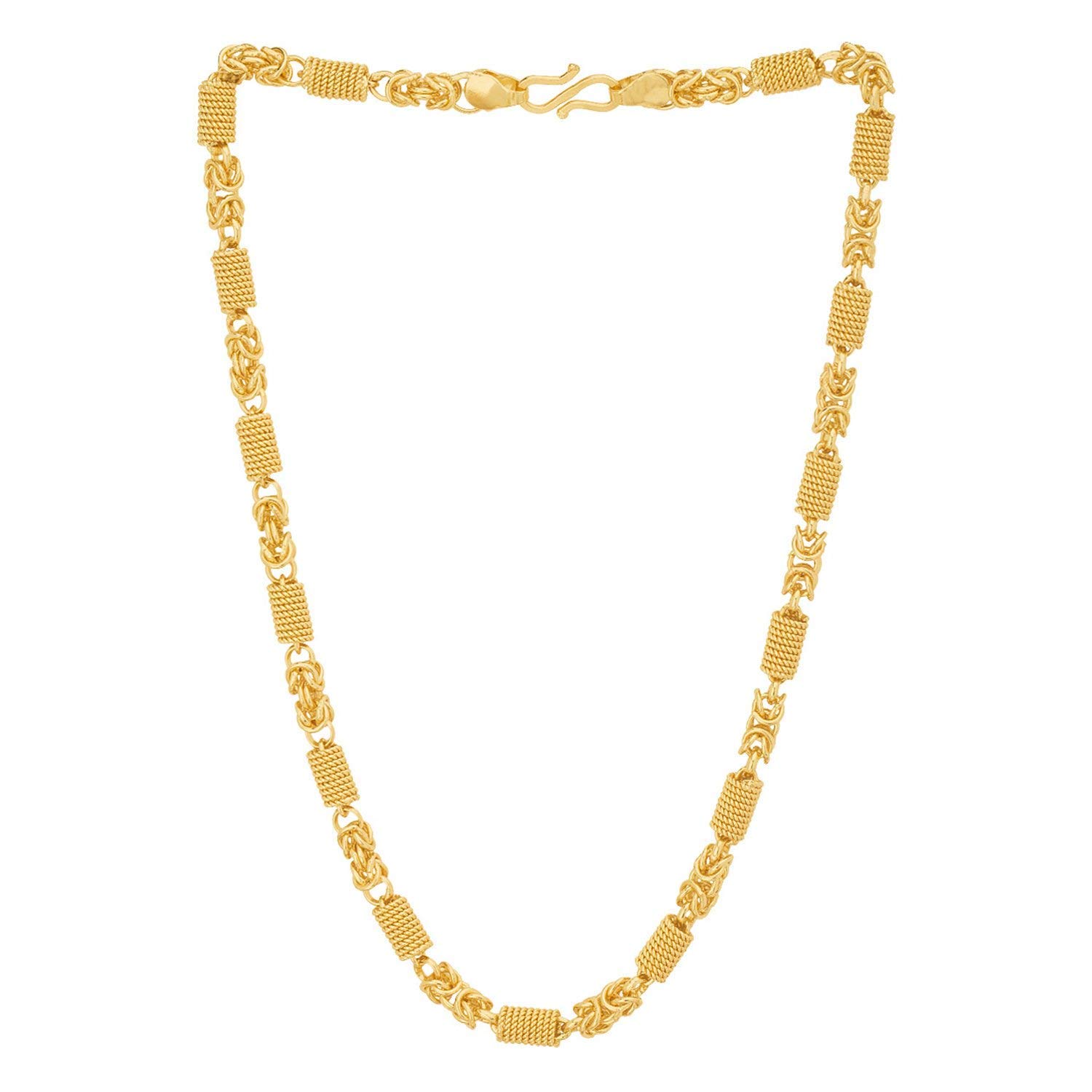 Zukhruf Gold Plated Designer Spiga Link Handmade Chain for Men, 20" inches (B084Z2WQ6X) Amazon Price History, Amazon Price Tracker