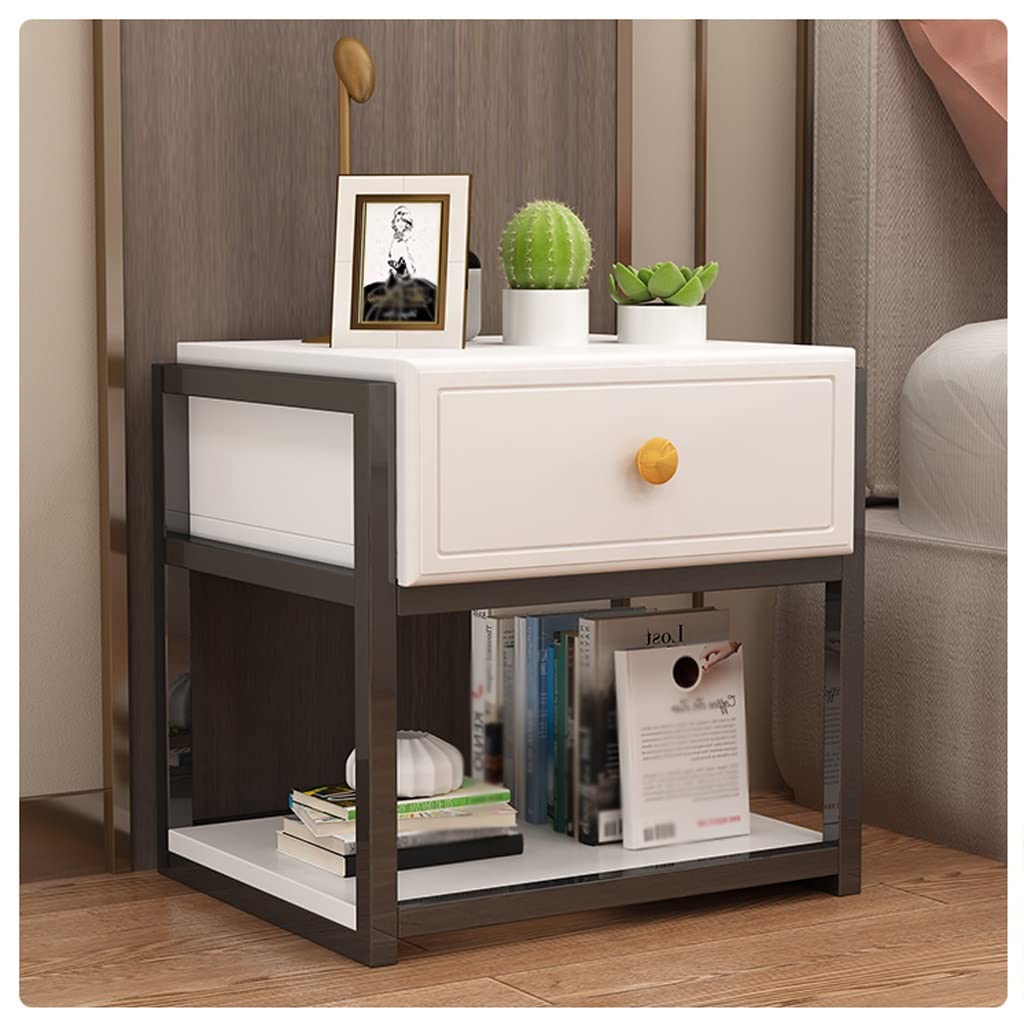 BHGFYXBS Bedside Cabinets Bedside Table Family Sofa Bedside Table Modern Bedside Cabinet Simple Storage Rack Bed Side Tables,E