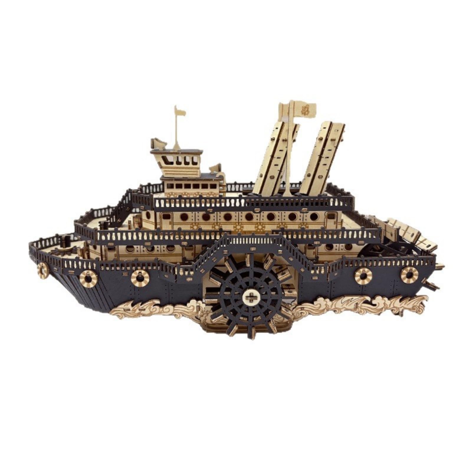 Puzzle Educativo 3D in Legno Cattedrale Gotica Kit Costruzione Mini Edificio Facciata Incisa Finestra a Rosone Materiale Legno Adatto a Adulti Appassionati Studio Domestico Mensola Espositiva