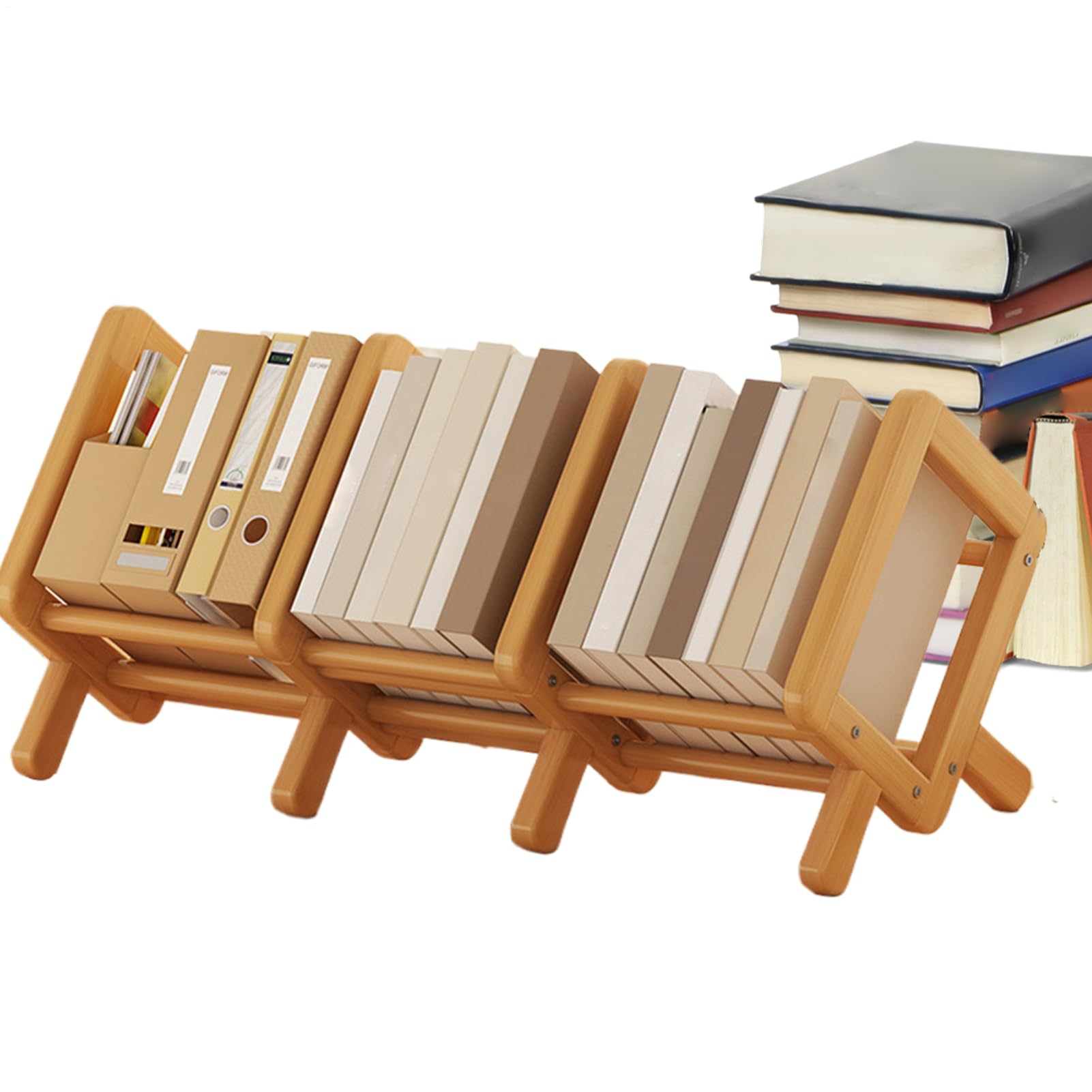 Biurkowa Biblioteczka Rozsuwany Organizer Regał Ekspozycyjny Z Półkami Na