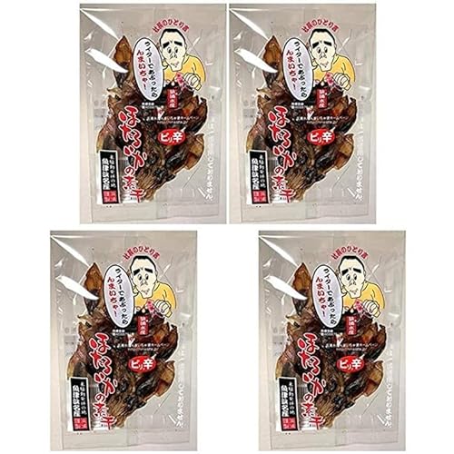 浜浦水産 ほたるいか ホタルイカ 素干し 素干 おつまみ 日本海産 ご当地 お土産 プレゼント【商標登録番号 第6585805】 (ピリ辛4袋)