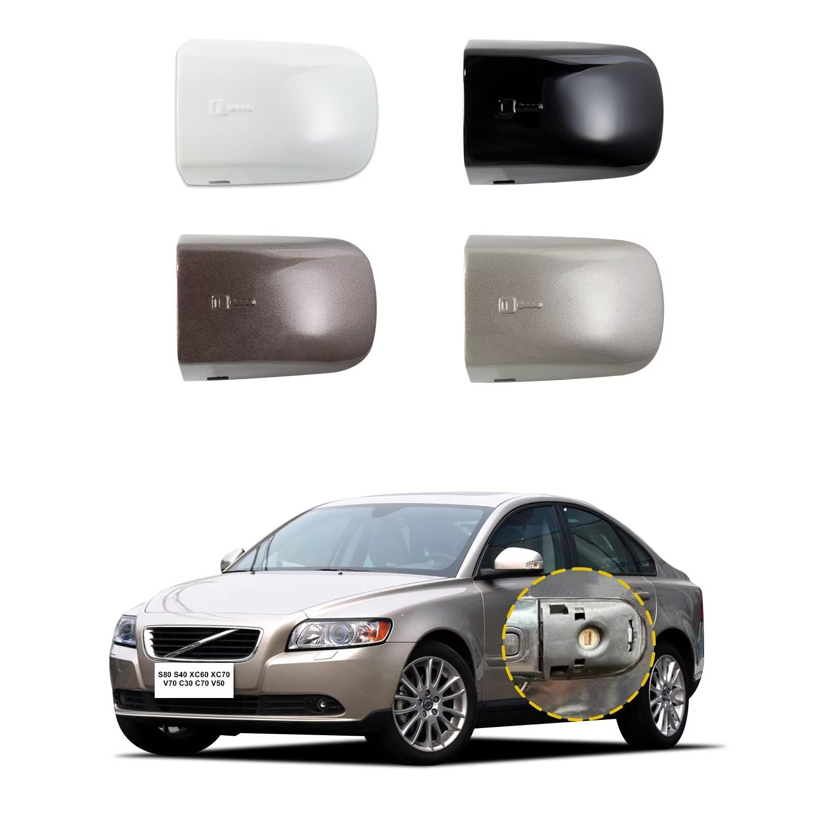Amazon.com: Goholy Car Door Handle Cover Cap Compatible with Volvo