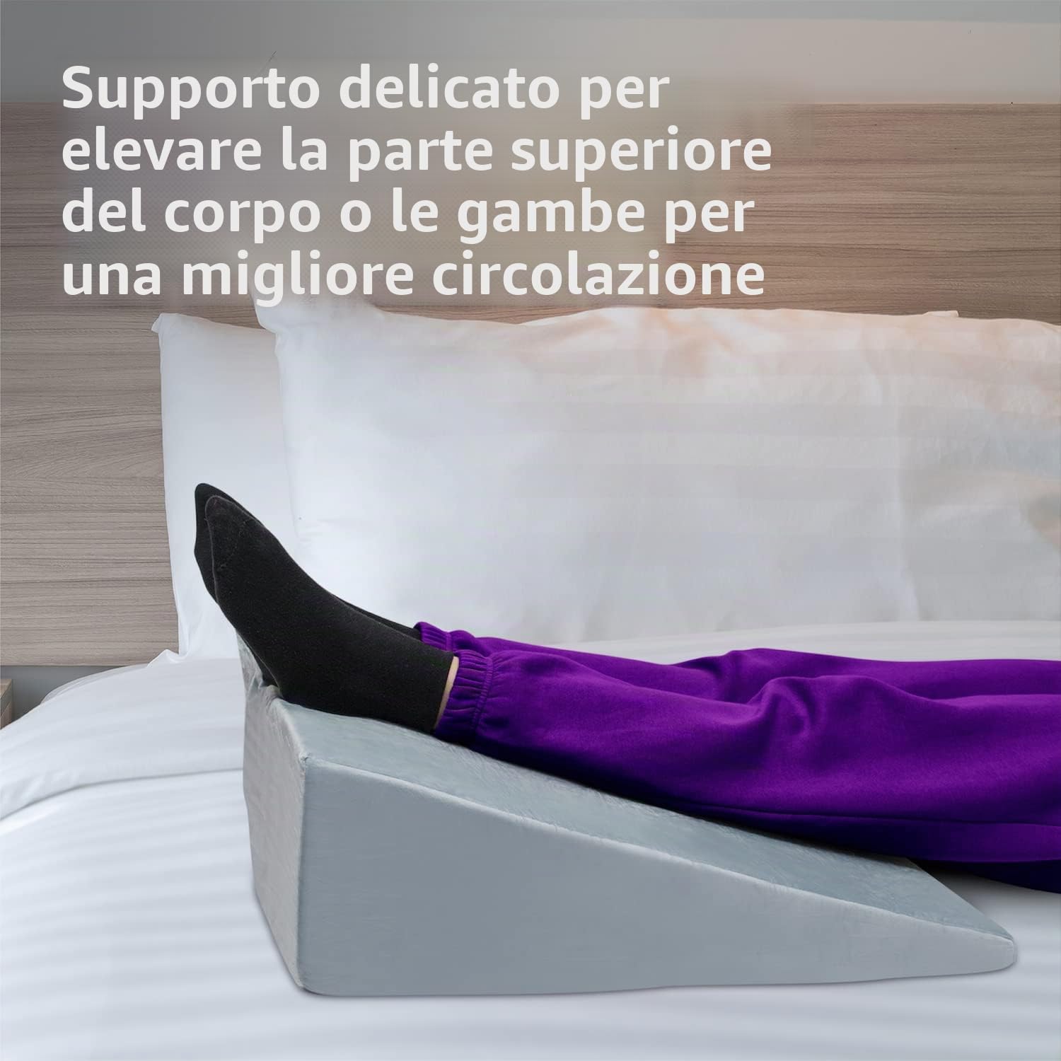 Byre® Cuscino ortopedico a cuneo pieghevole in memory foam, cuscino di supporto per la schiena regolabile per GERD, lettura, mal di schiena, dolori alle gambe, bruciore di stomaco, reflusso acido
